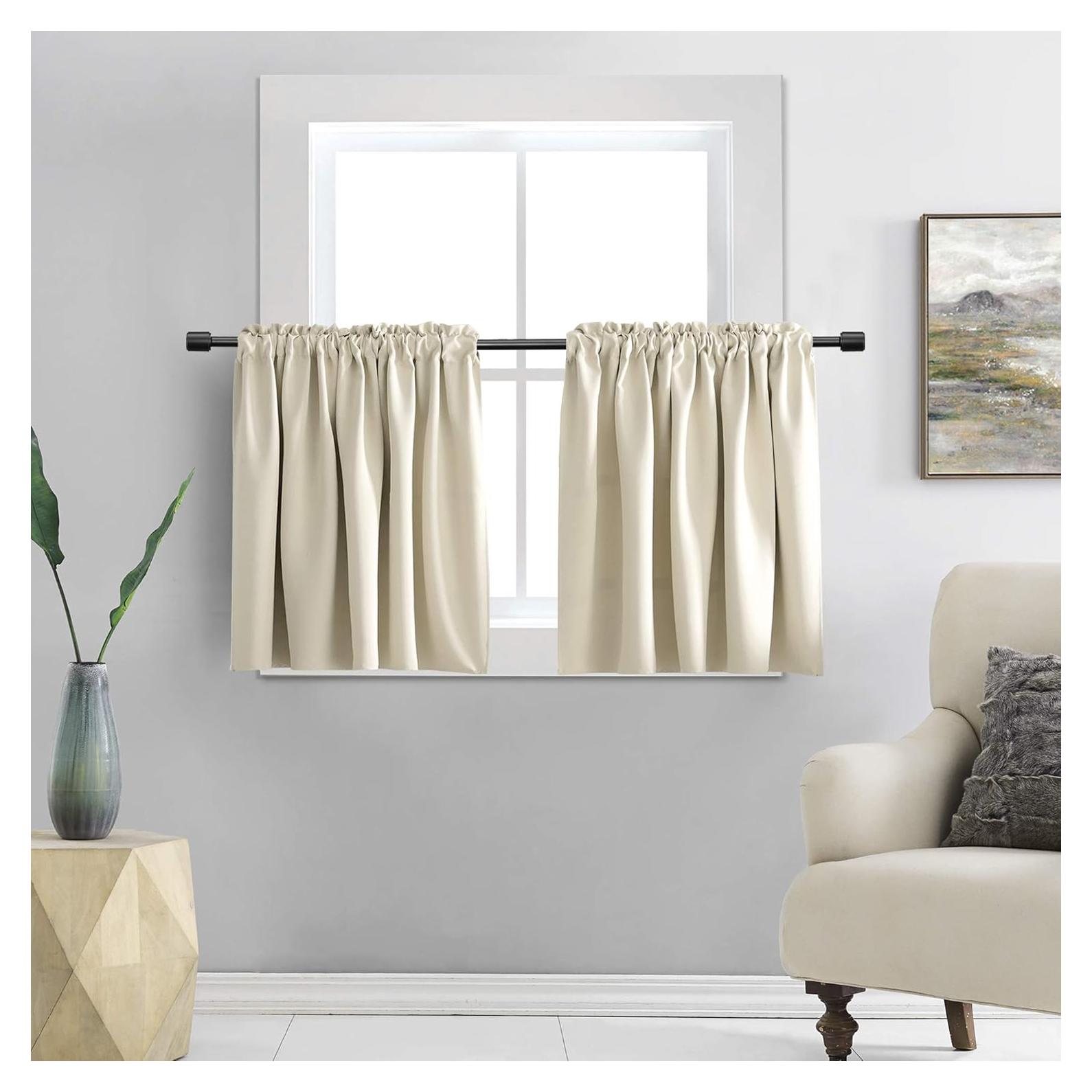 Cortinas DONREN 2 Paneles 107x76 cm Oscurecimiento Beige