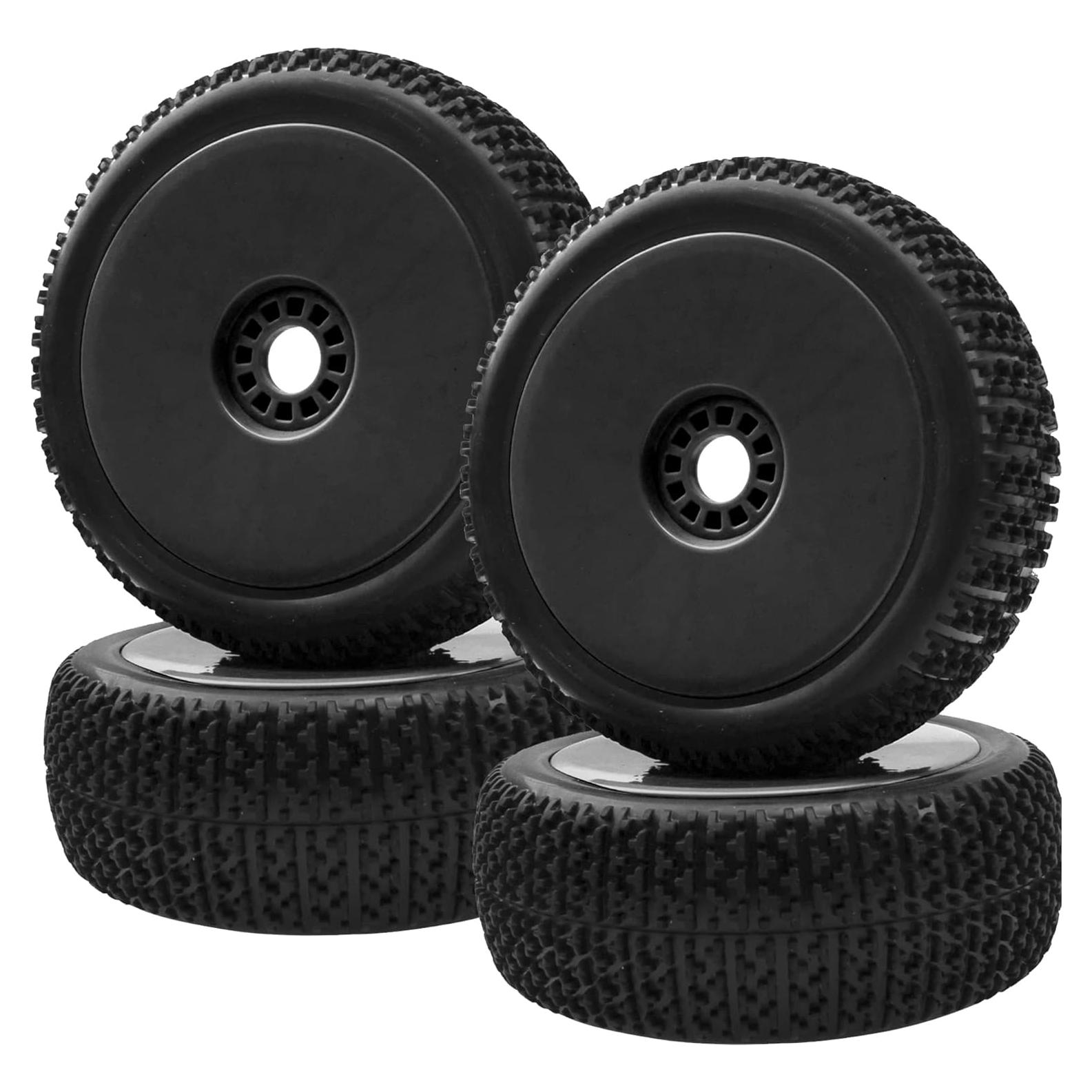 Neumáticos RC 1/8 Share Goo Caucho con Llantas Plástico 17mm