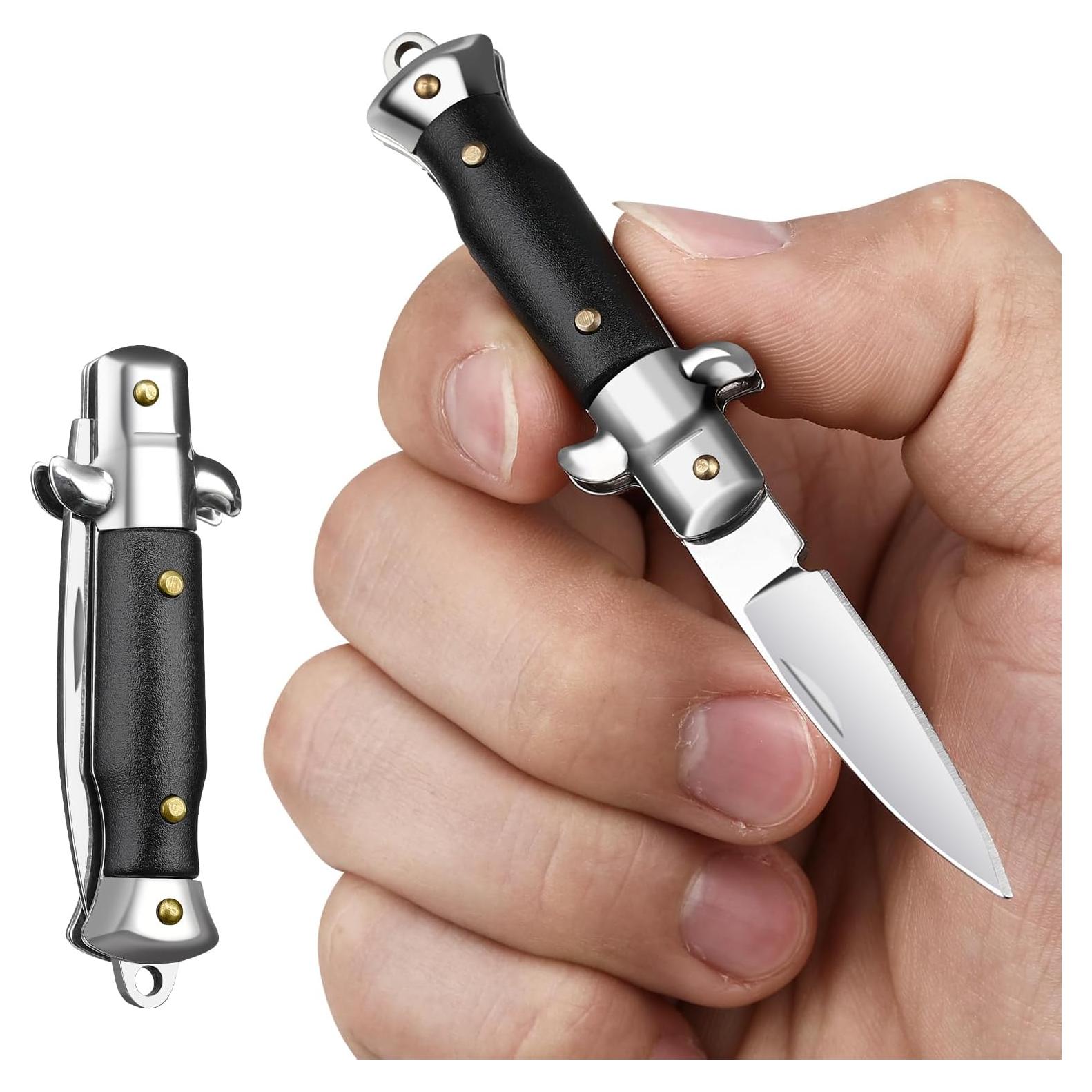 Cuchillo de bolsillo FUNBRO negro EDC 9.9 cm ligero y compacto