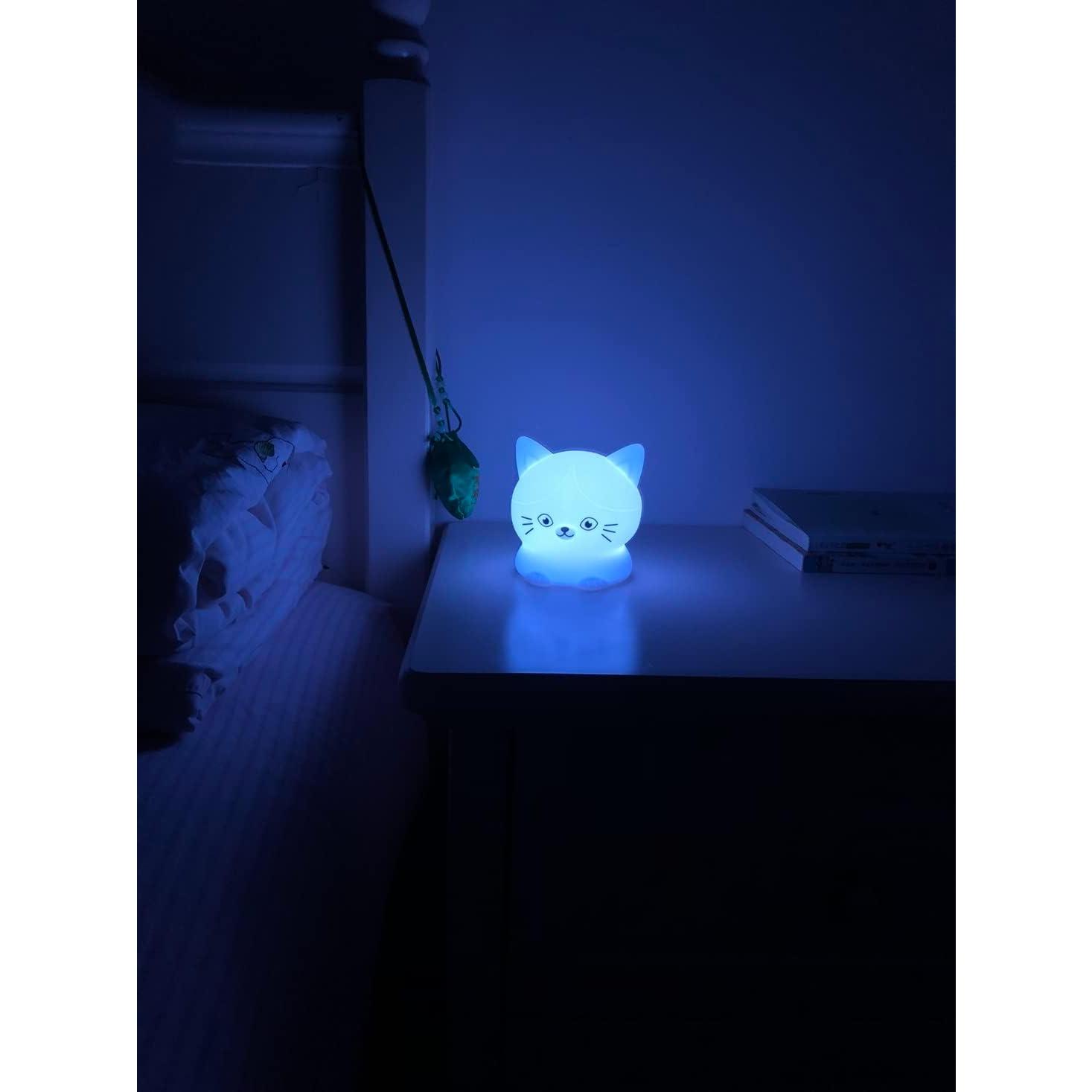 Luz Nocturna Glinrui Gato Mediano 9 Colores 125g