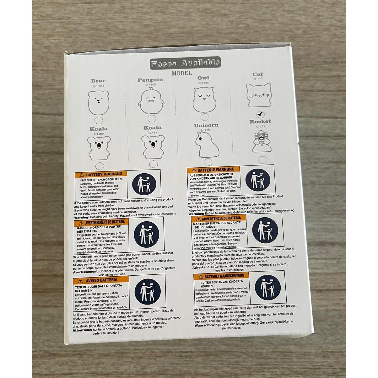Luz Nocturna Glinrui Gato Mediano 9 Colores 125g