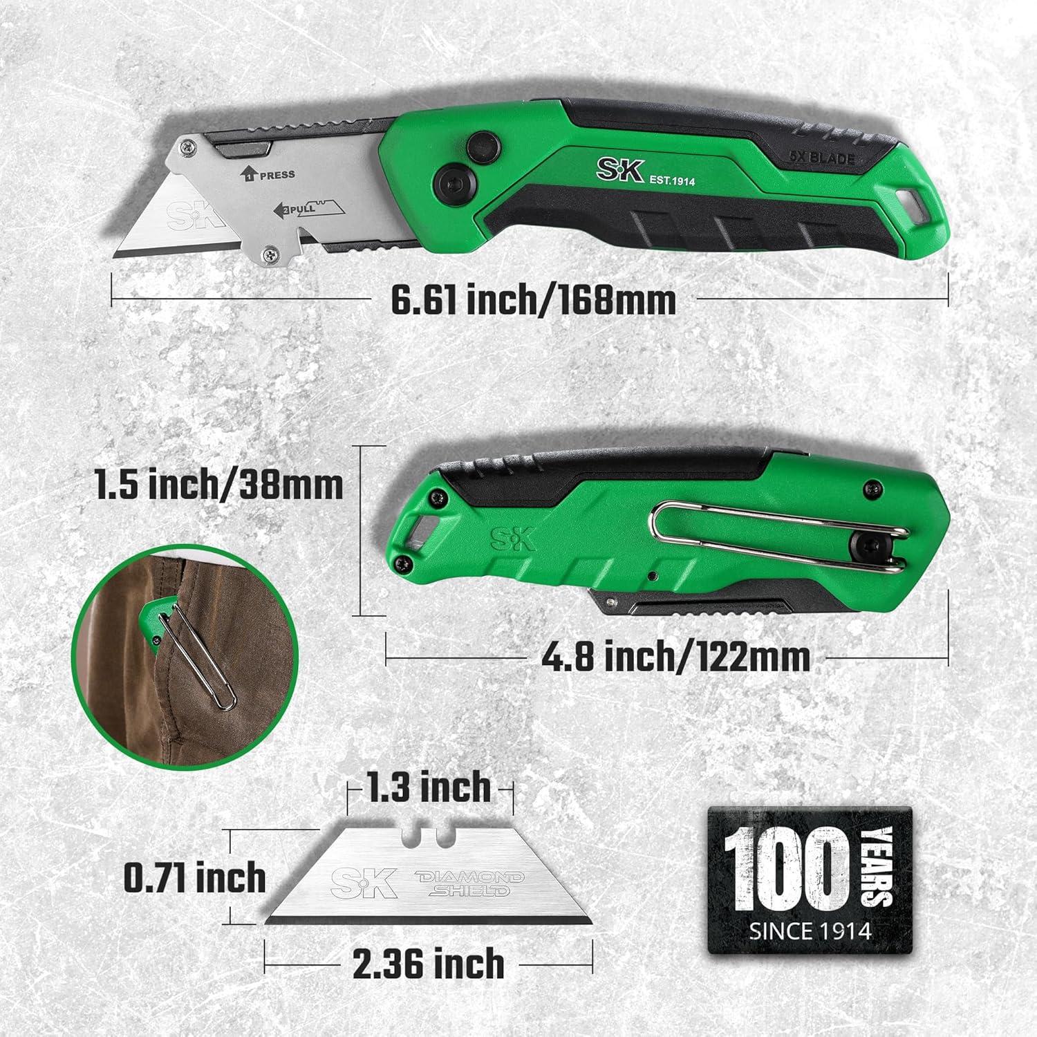 Cuchillo Utility Plegable SK con Cortador de Alambre y 4 Cuchillas