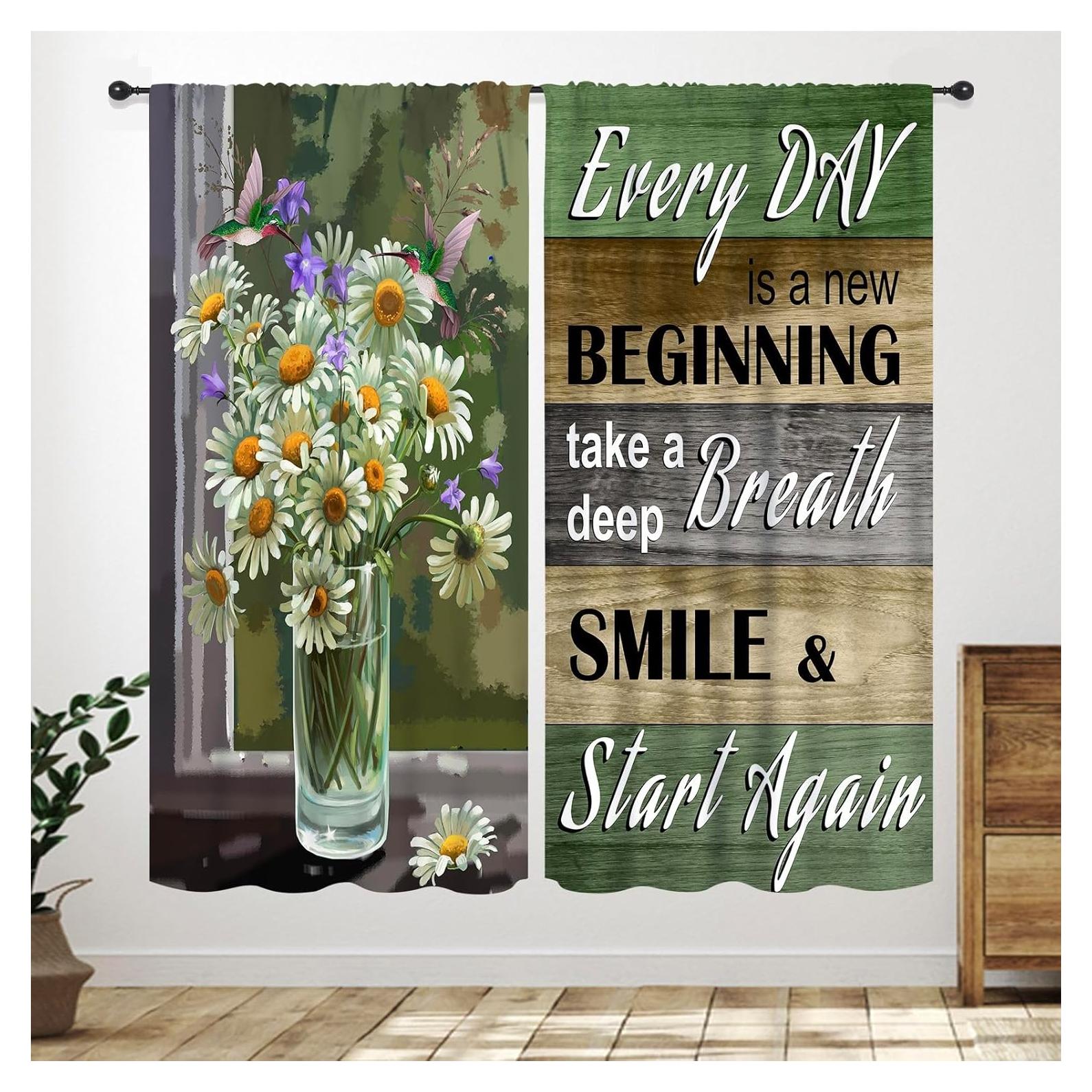 Cortinas Lnepty Retro Rústico 2 Paneles 53x114 cm