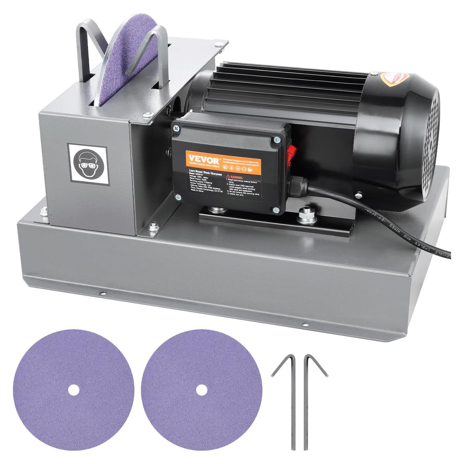 Afilador de Cuchillas de Cortacésped VEVOR 1HP 750W Cerámica