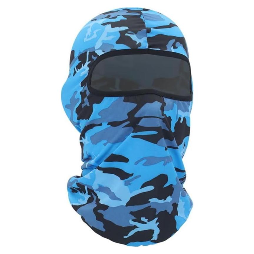 Máscara Balaclava Unisex a Prueba de Viento UV Camo Azul