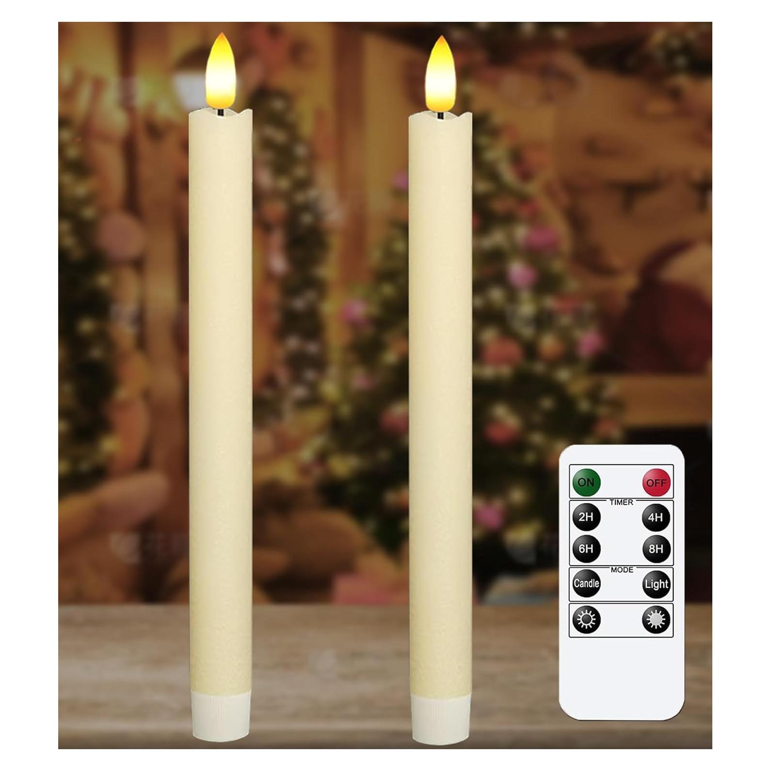Velas LED de Cera Real KSWING 24.4 cm con Control Remoto - 2 Pcs