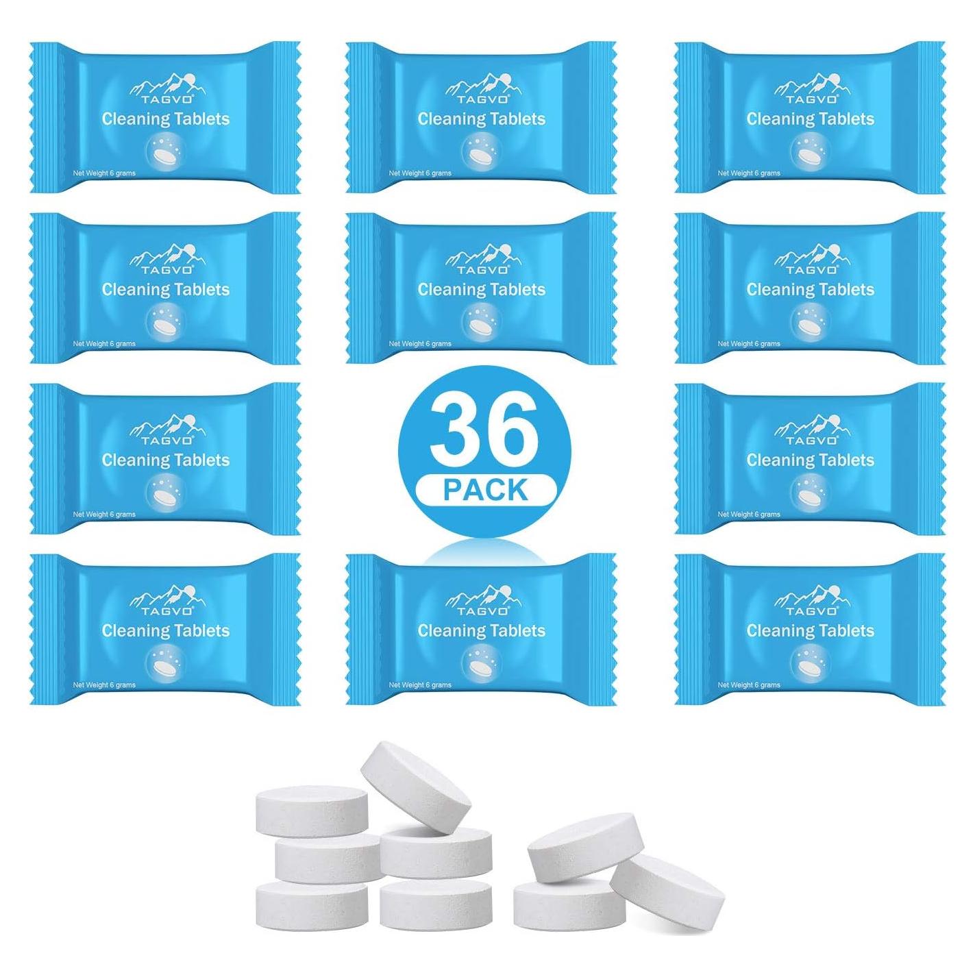 Tabletas de Limpieza Naturales TAGVO - 36 Piezas, Eficaces y Biodegradables