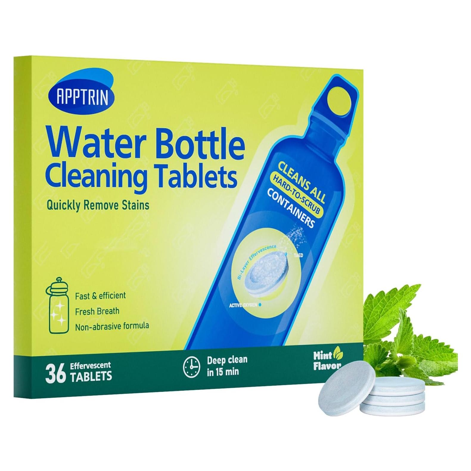 Tabletas de Limpieza APPTRIN para Botellas - Paquete de 36