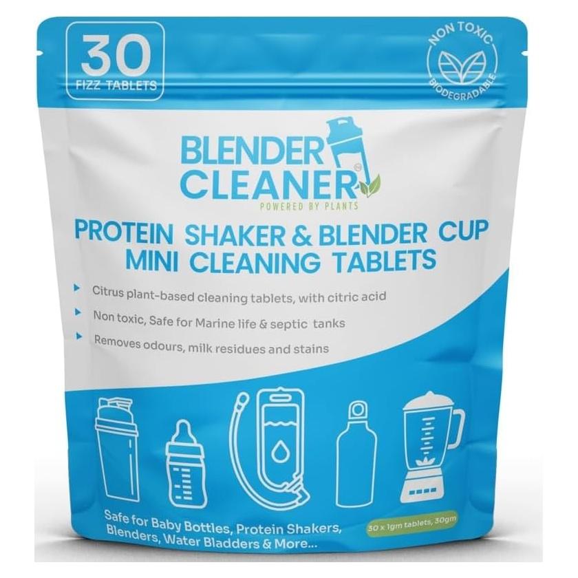Tabletas de Limpieza para Batidora y Botellas de Proteína - 30 Unidades