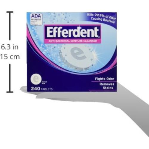 Limpiador de Dentaduras Efferdent Antibacteriano 120 Tabletas
