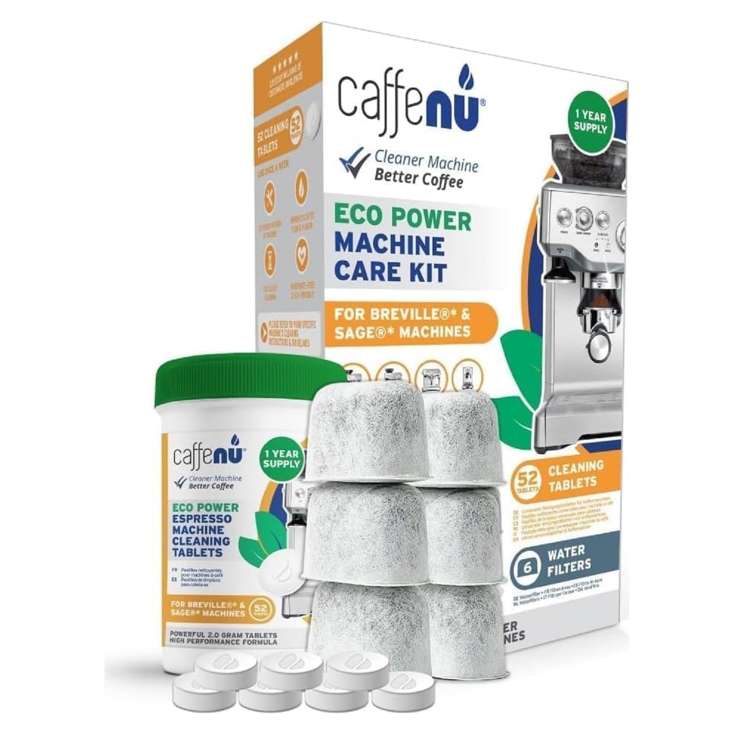Kit de Limpieza Breville Caffenu - 52 Tabletas + 6 Filtros