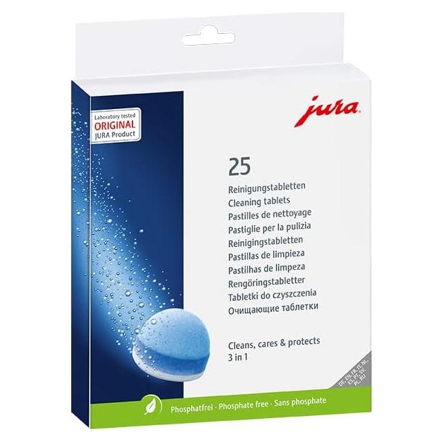 Tabletas de limpieza 3 fases Jura 25 unidades 141.75g