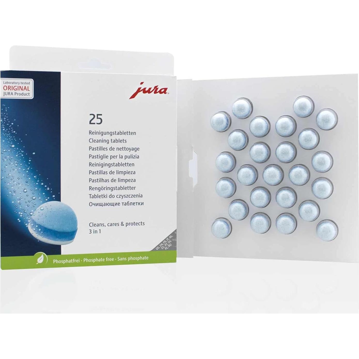 Tabletas de Limpieza 2 Fases Jura Capresso - 25 Unidades