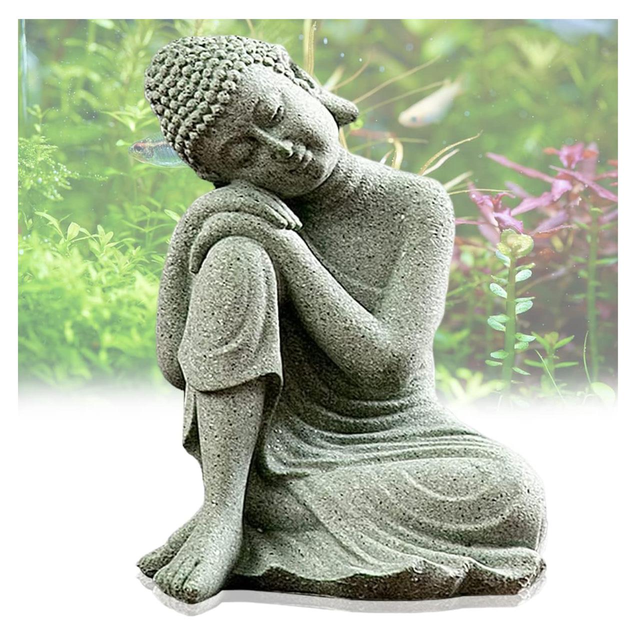 Estatua de Buda Mini Livelyfish para Acuario 10L Arenisca