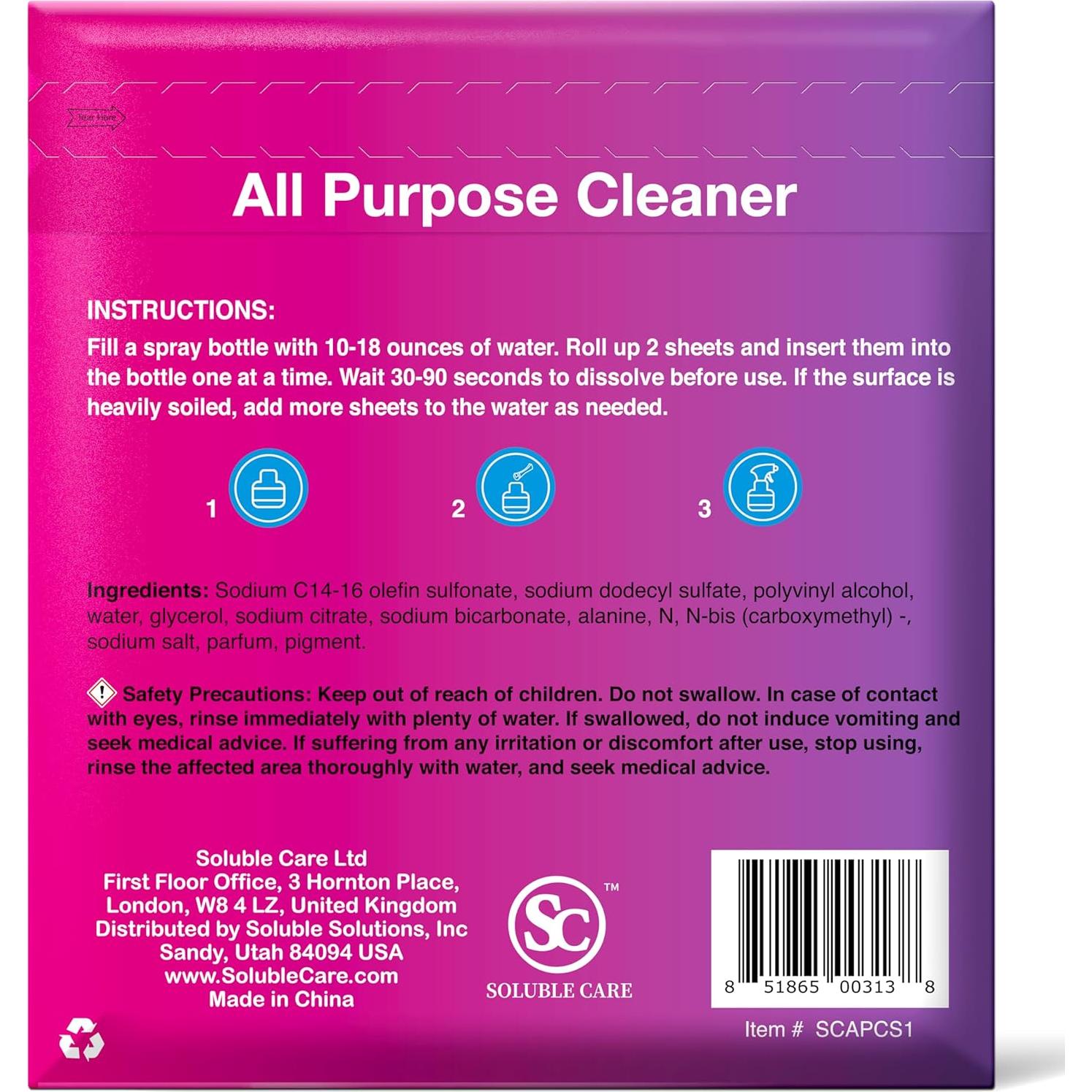 Hojas de Limpieza Ecológicas Soluble Care - 10 Unidades