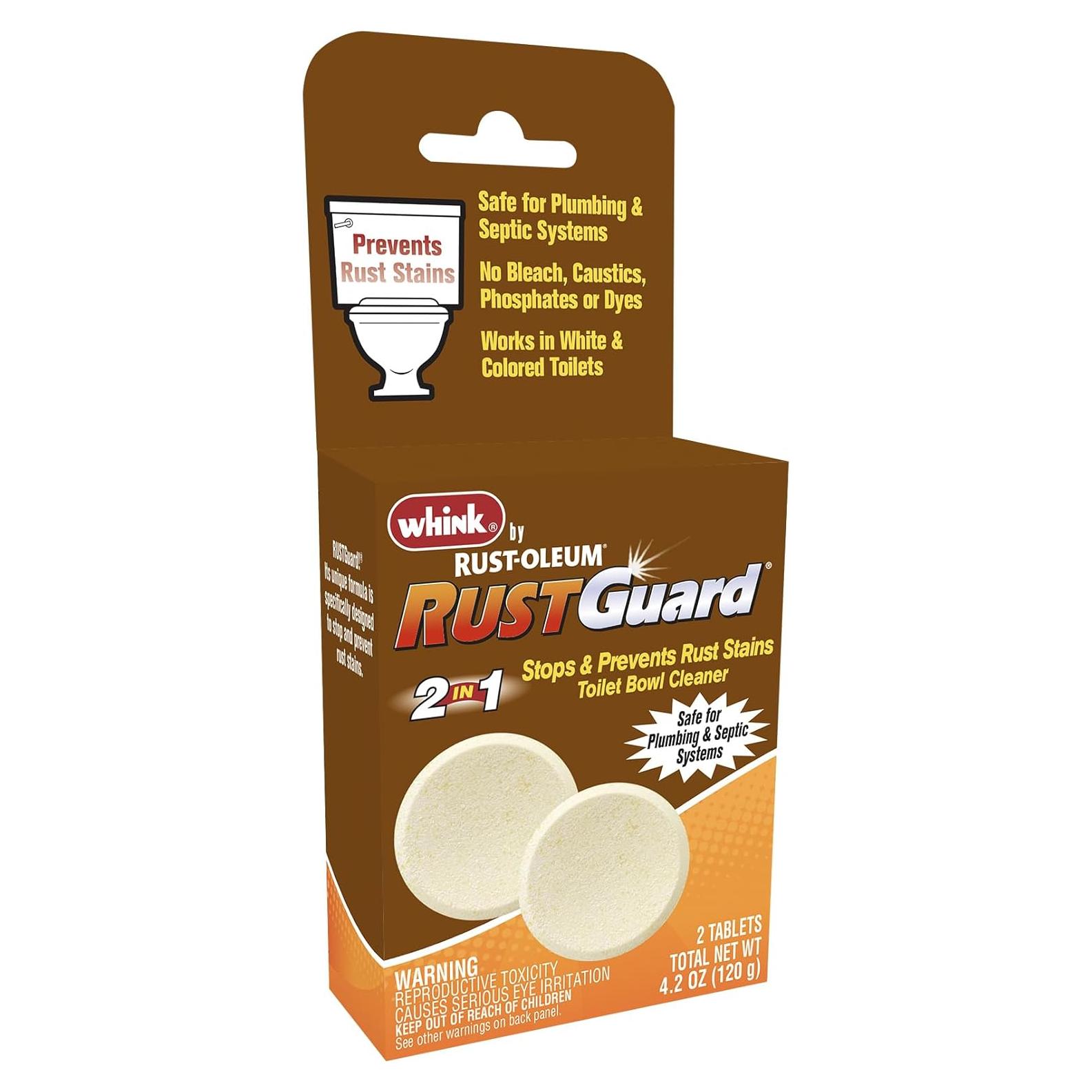 Removedor de Manchas de Óxido Rust-Oleum 2 Tabletas para Inodoro