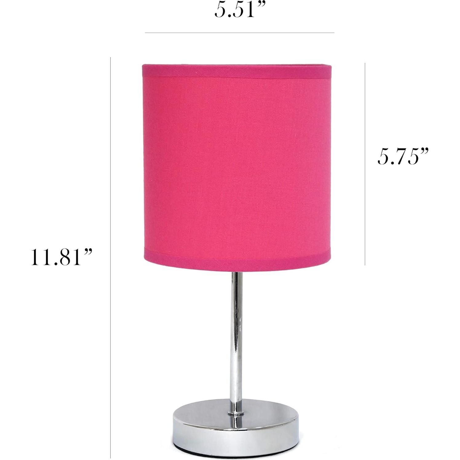Lámpara de Mesa Mini Cromo Simple Designs Rosa Fucsia LED