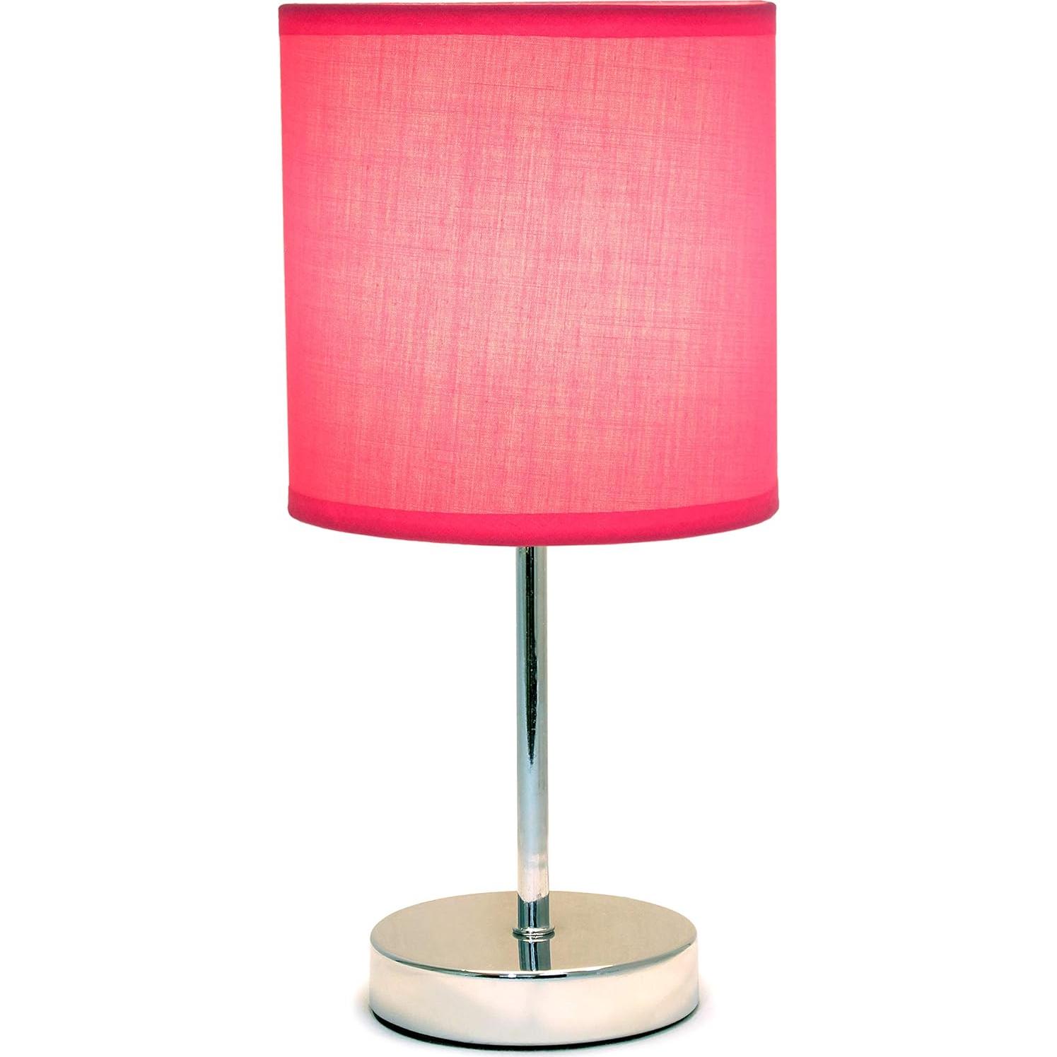 Lámpara de Mesa Mini Cromo Simple Designs Rosa Fucsia LED