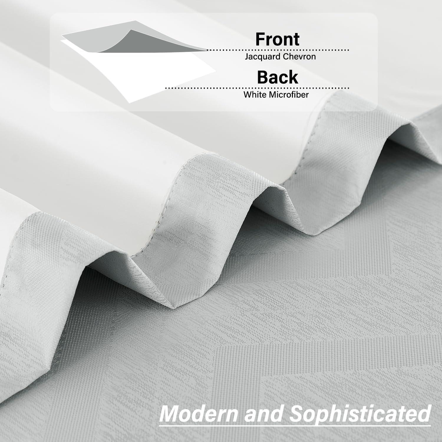 Cortinas Blackout Treatmentex Chevron Gris 2 Paneles 101,6x213,4cm