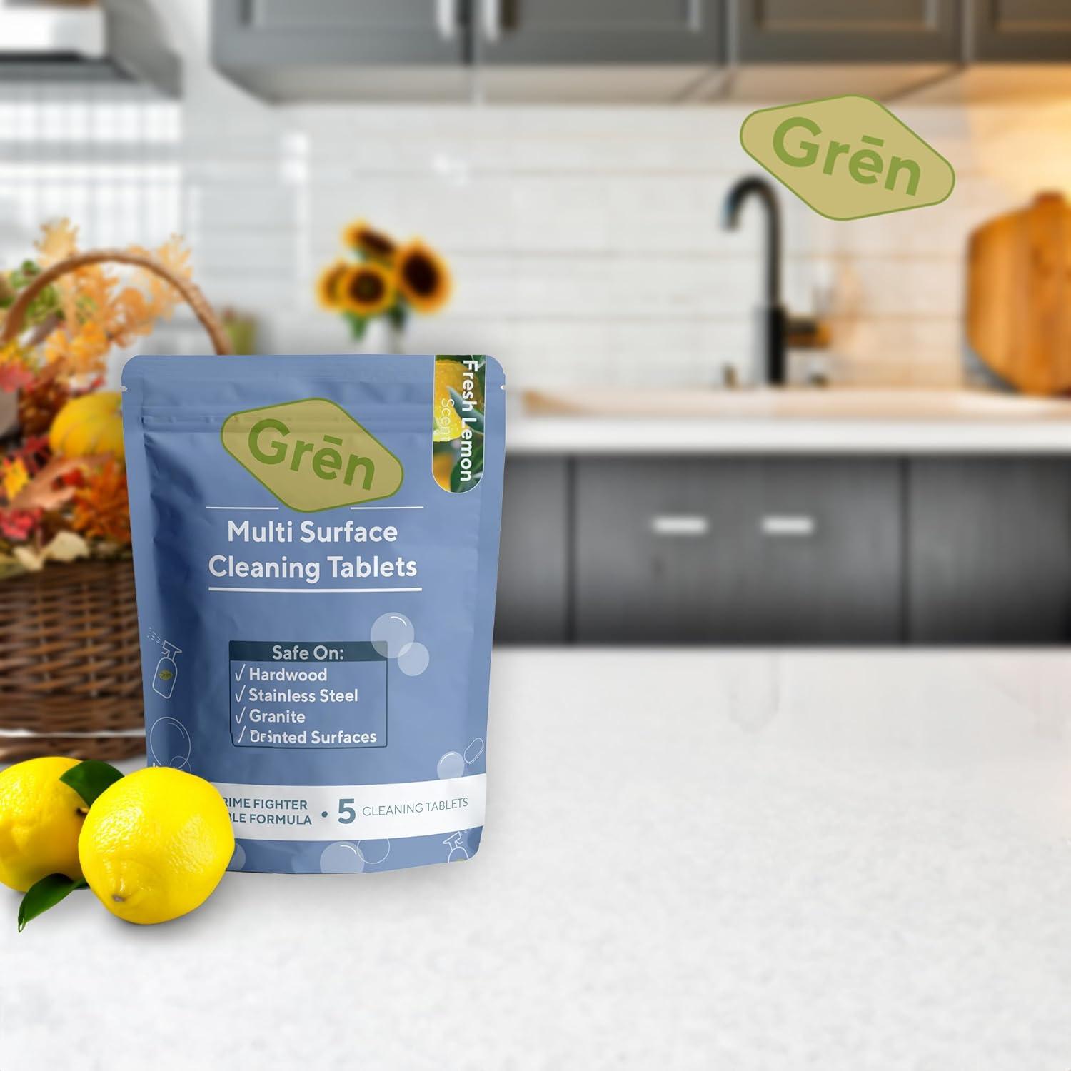Tabletas de limpieza multi superficie Gren, 5 unidades, ecológicas