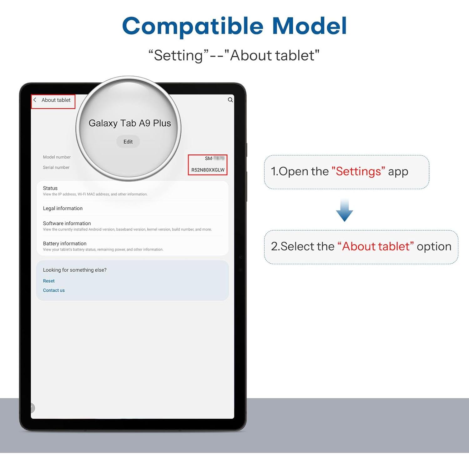 SPARIN Protector de Pantalla Vidrio Templado para Galaxy Tab A9 Plus 11"
