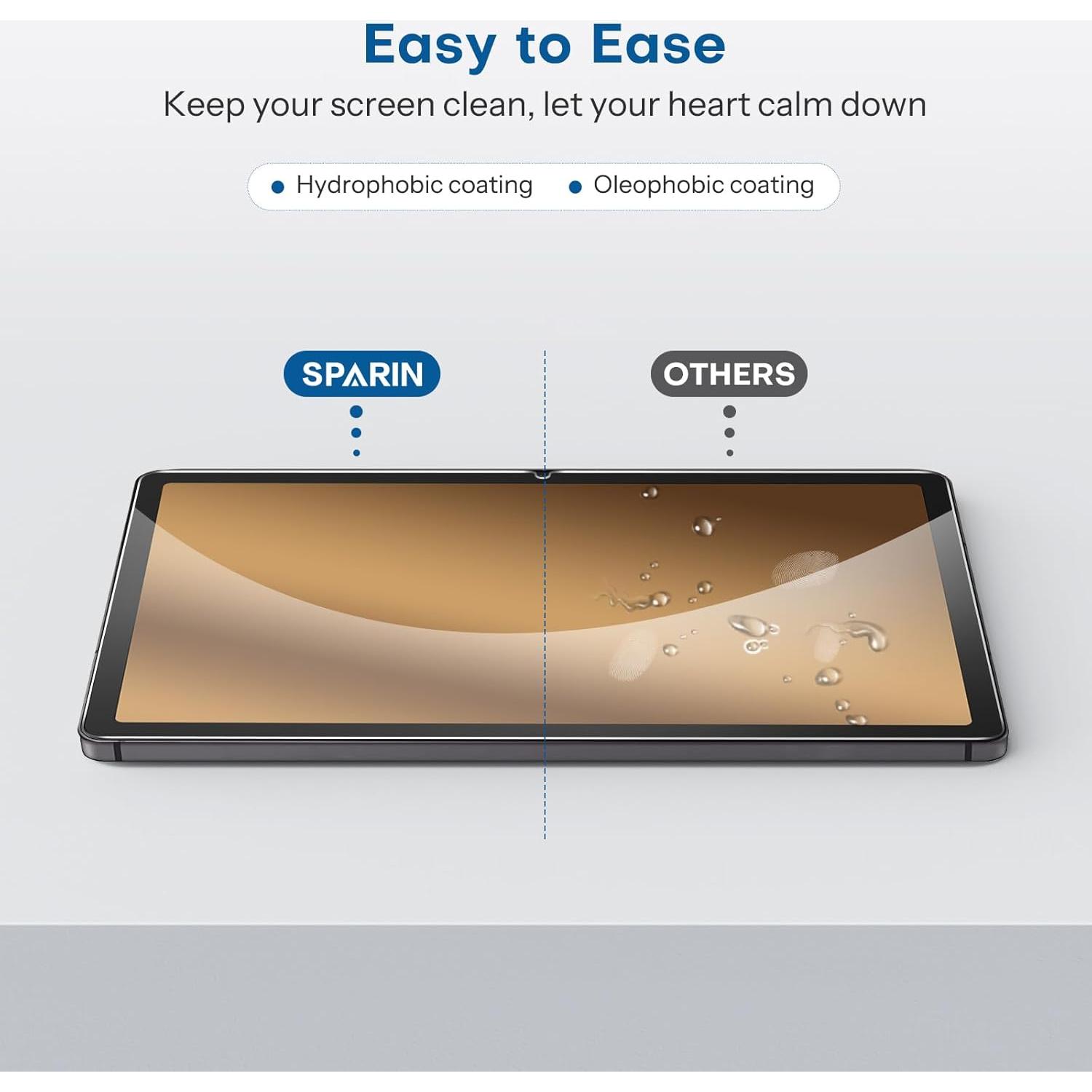 SPARIN Protector de Pantalla Vidrio Templado para Galaxy Tab A9 Plus 11"