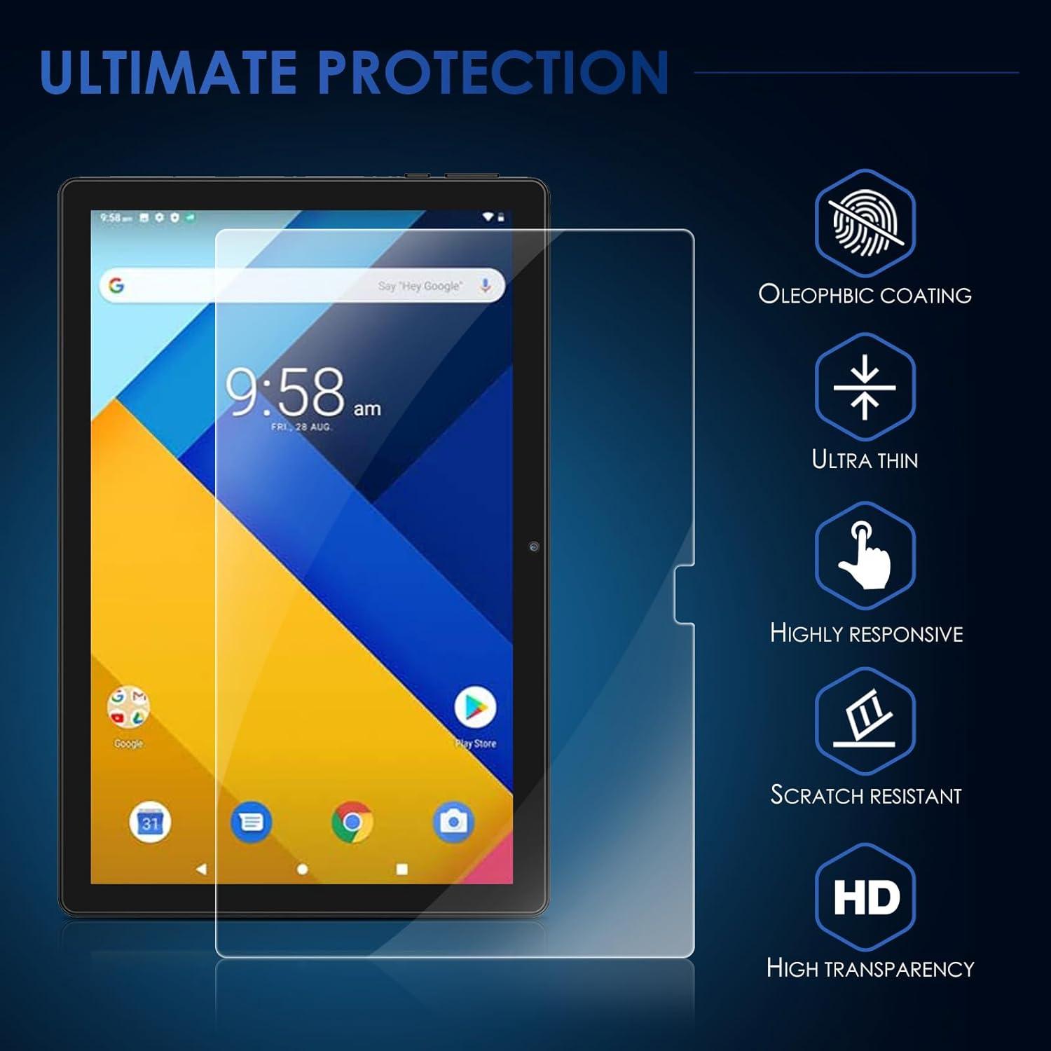 Protector de Pantalla DETUOSI 10.1" Vidrio Templado ECOPAD THTH-K12C