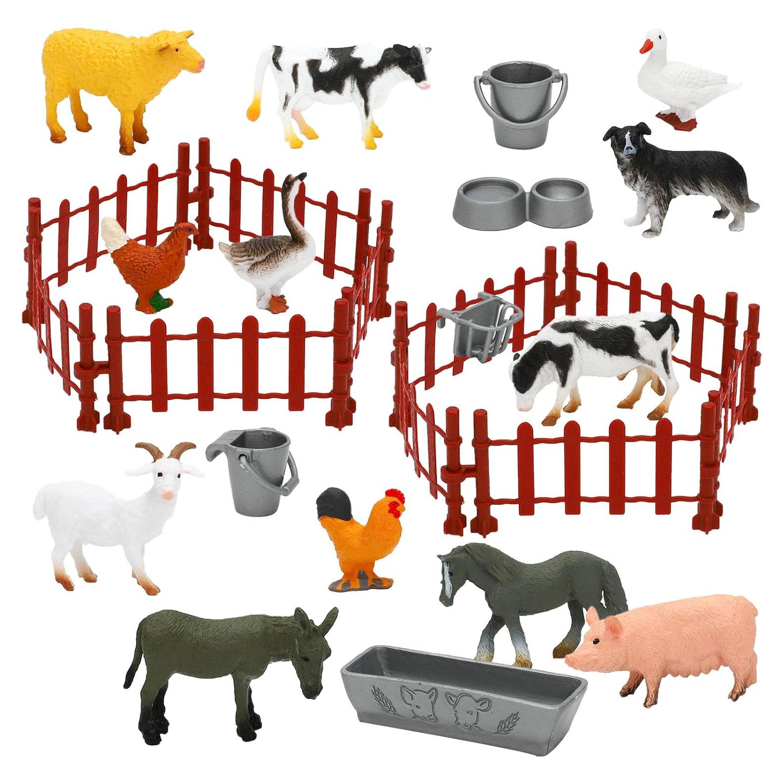 Juego de Figuras de Animales de Granja ONSET 27 Piezas