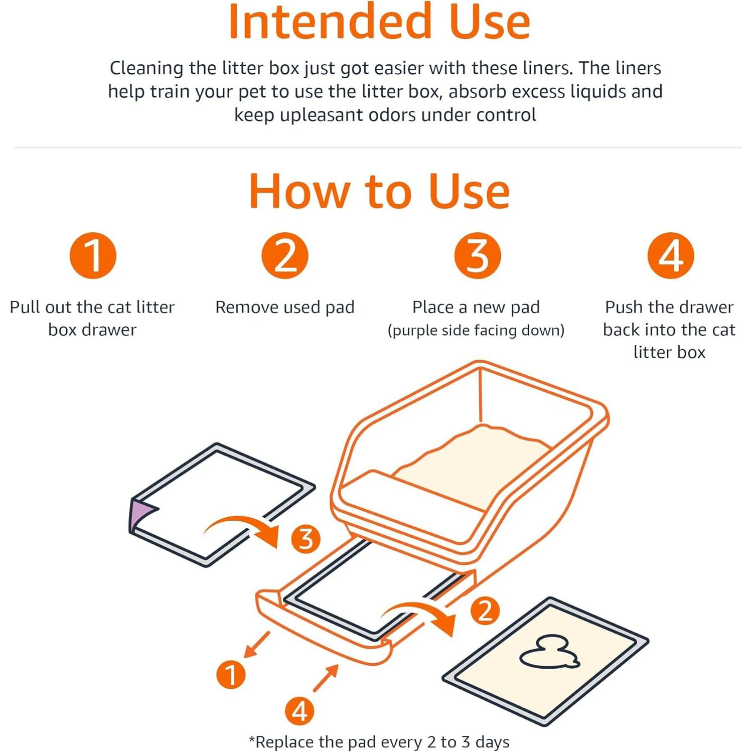 Almohadillas para Gatos Amazon Basics 40 Unidades Aroma Limón