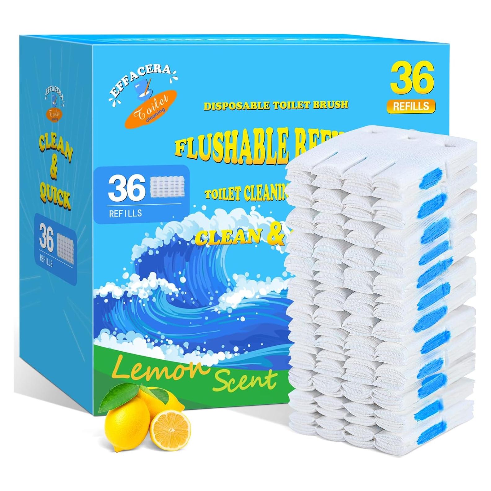 36 Recargas Desechables de Papel para Cepillo de Inodoro Effacera