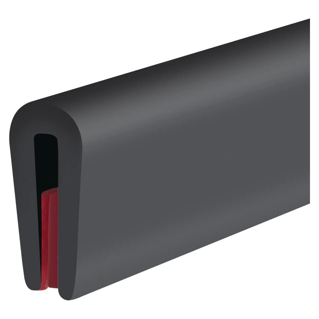 Bisel de goma autoadhesivo Protalwell 10 pies negro EPDM