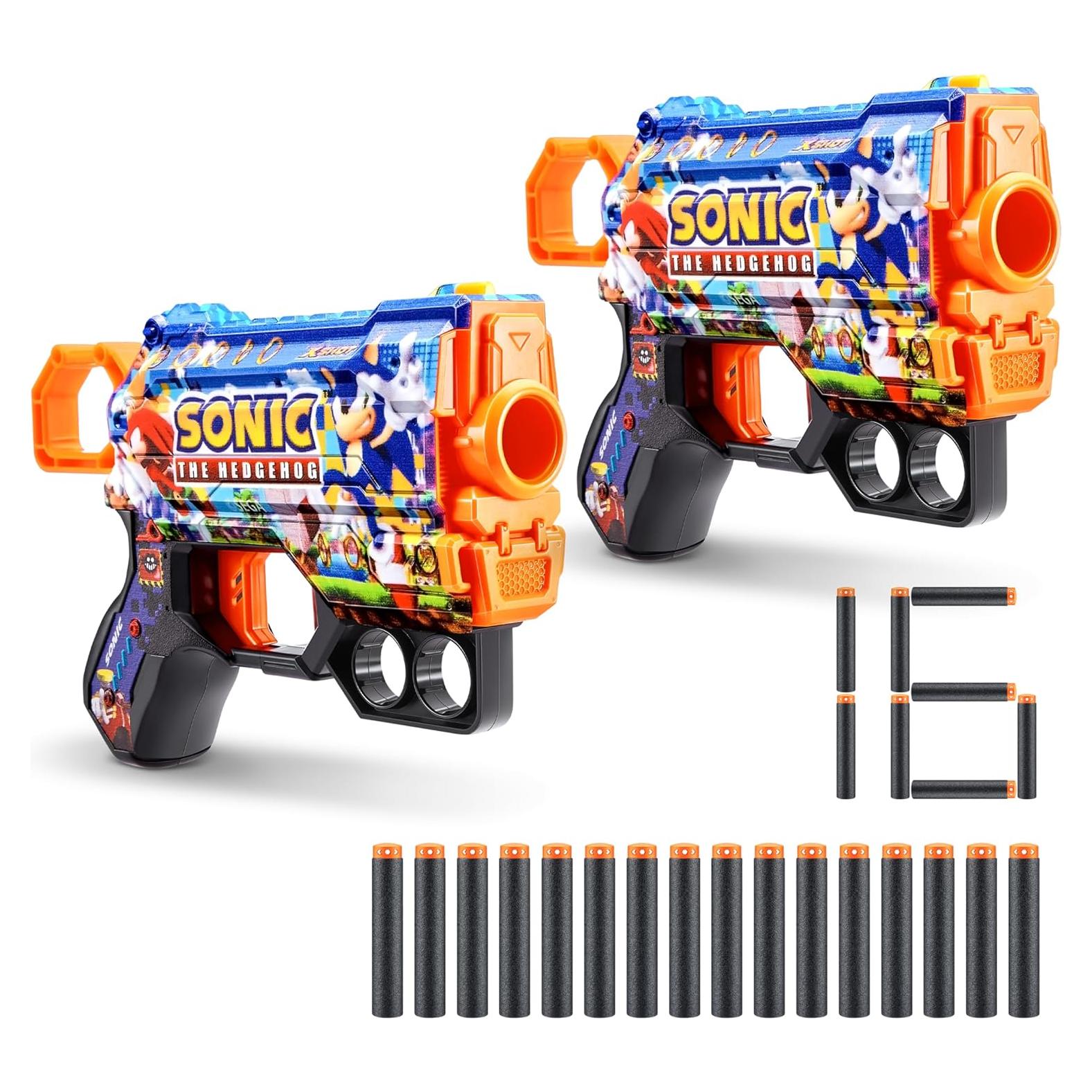 Lanzador X-Shot Skins Menace Sonic + 16 Dardos - ZURU