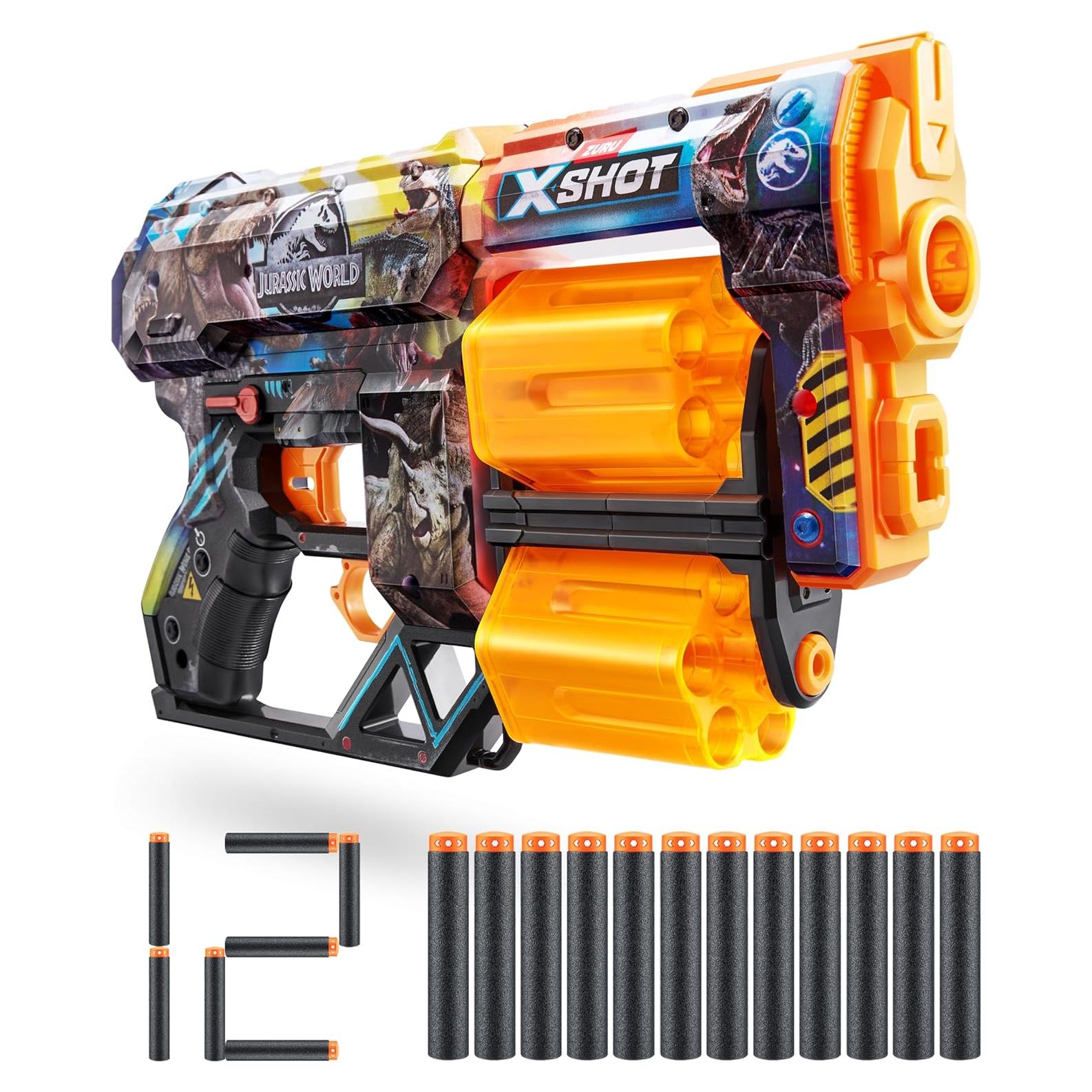XShot Skins Dread Blaster ZURU Jurassic World 12 Dardos