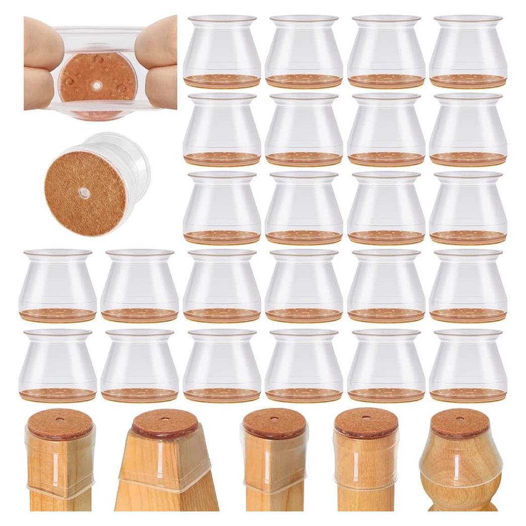 24 Protectores de Patas de Silla VIUME Silicona Antideslizante
