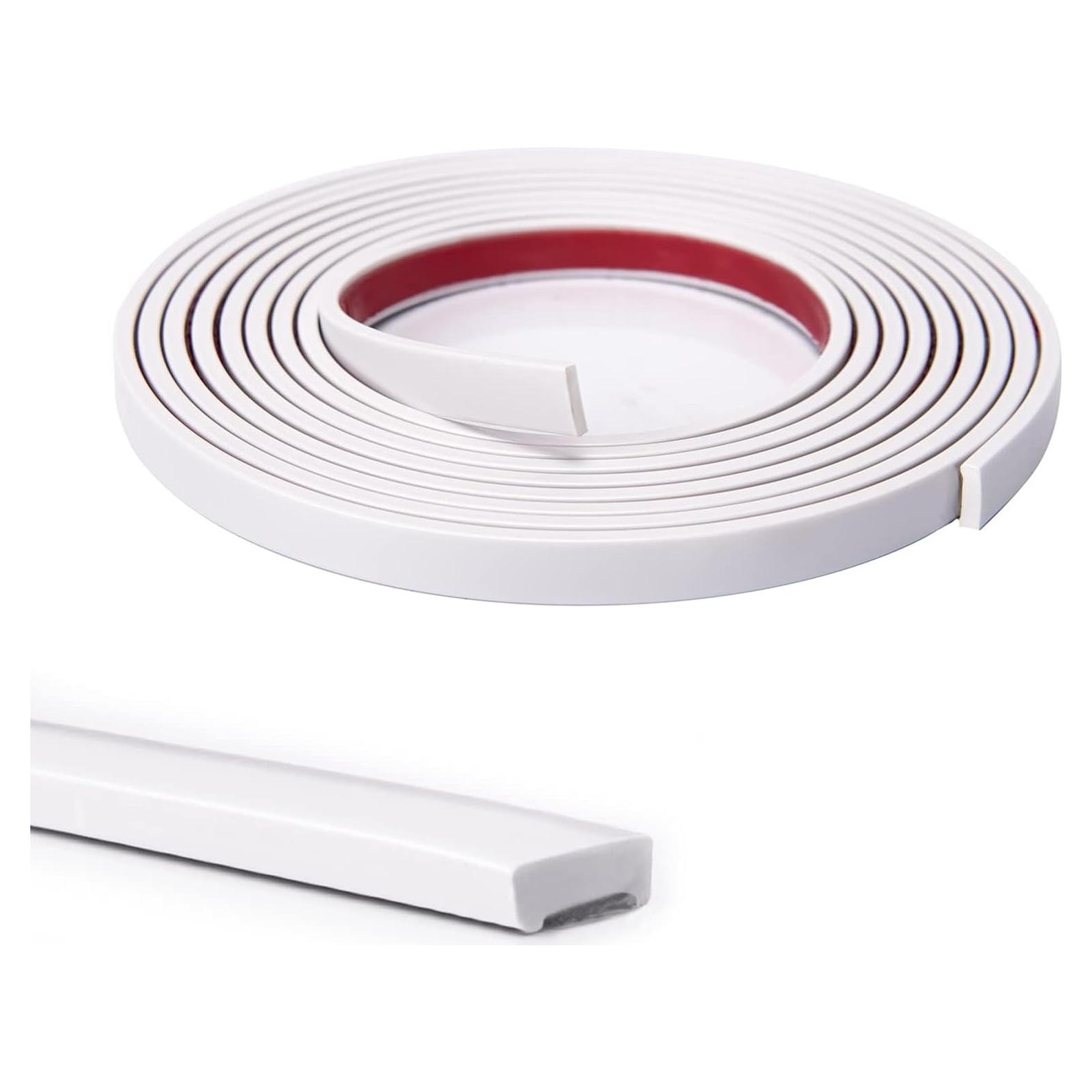 Moldura de Vinilo Flexible Autoadhesiva Art3d 3m Blanco