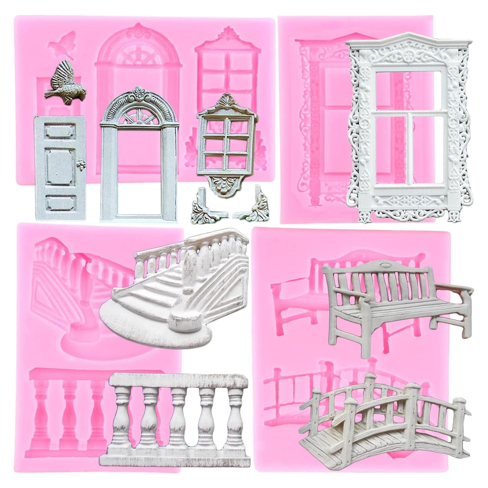 Molde de Silicona Mujiang para Ventana y Puerta - Set de 4