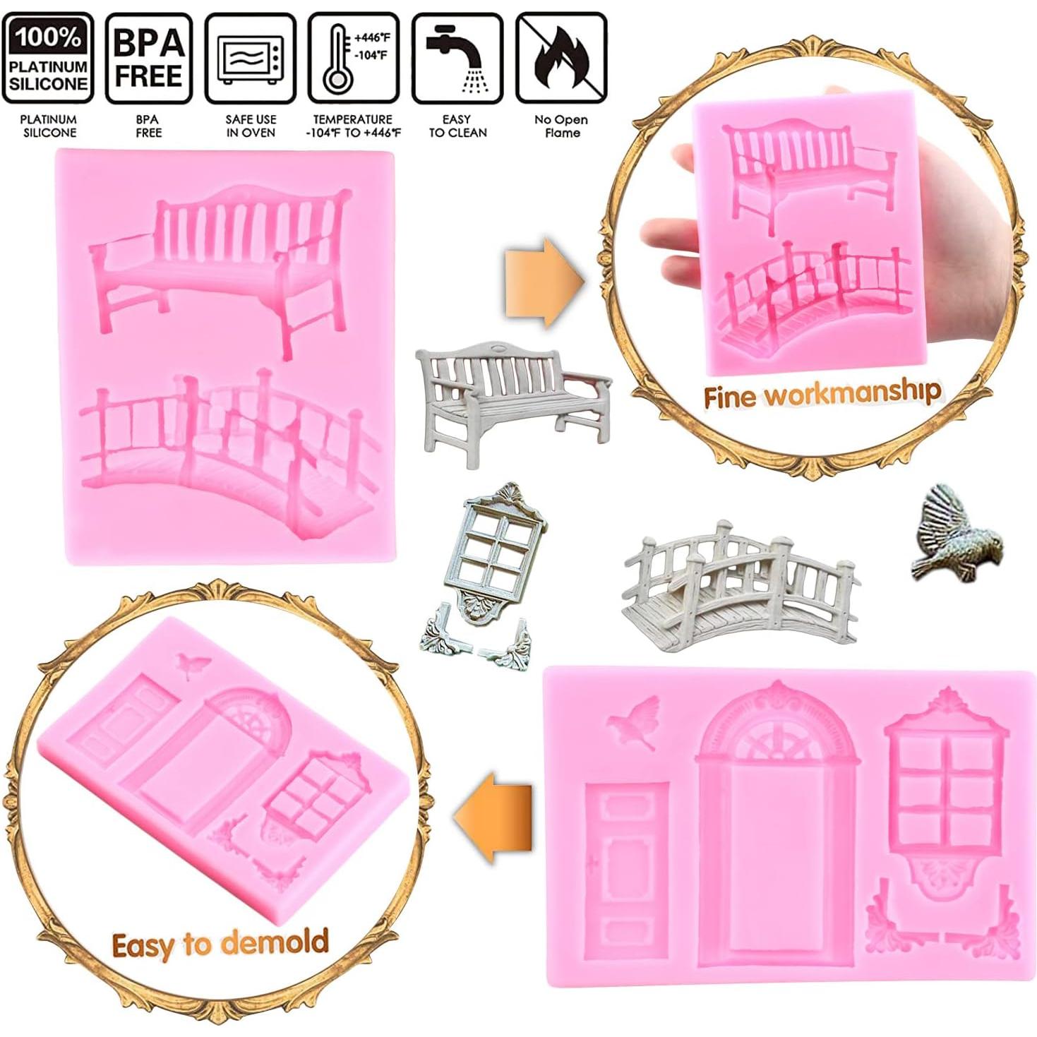 Molde de Silicona Mujiang para Ventana y Puerta - Set de 4