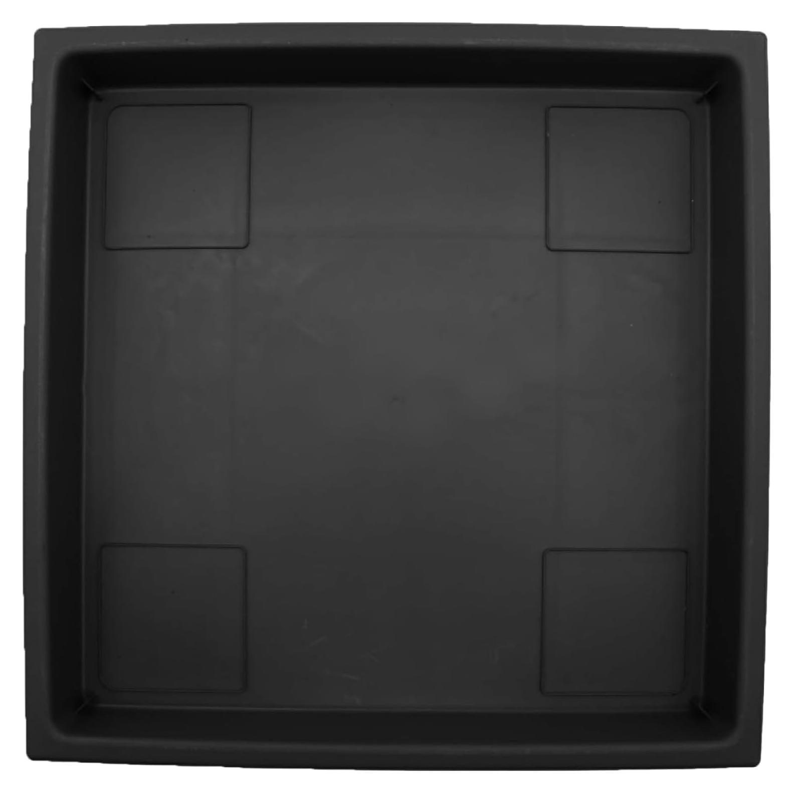Plato Cuadrado para Maceta The HC Companies 28 cm Negro