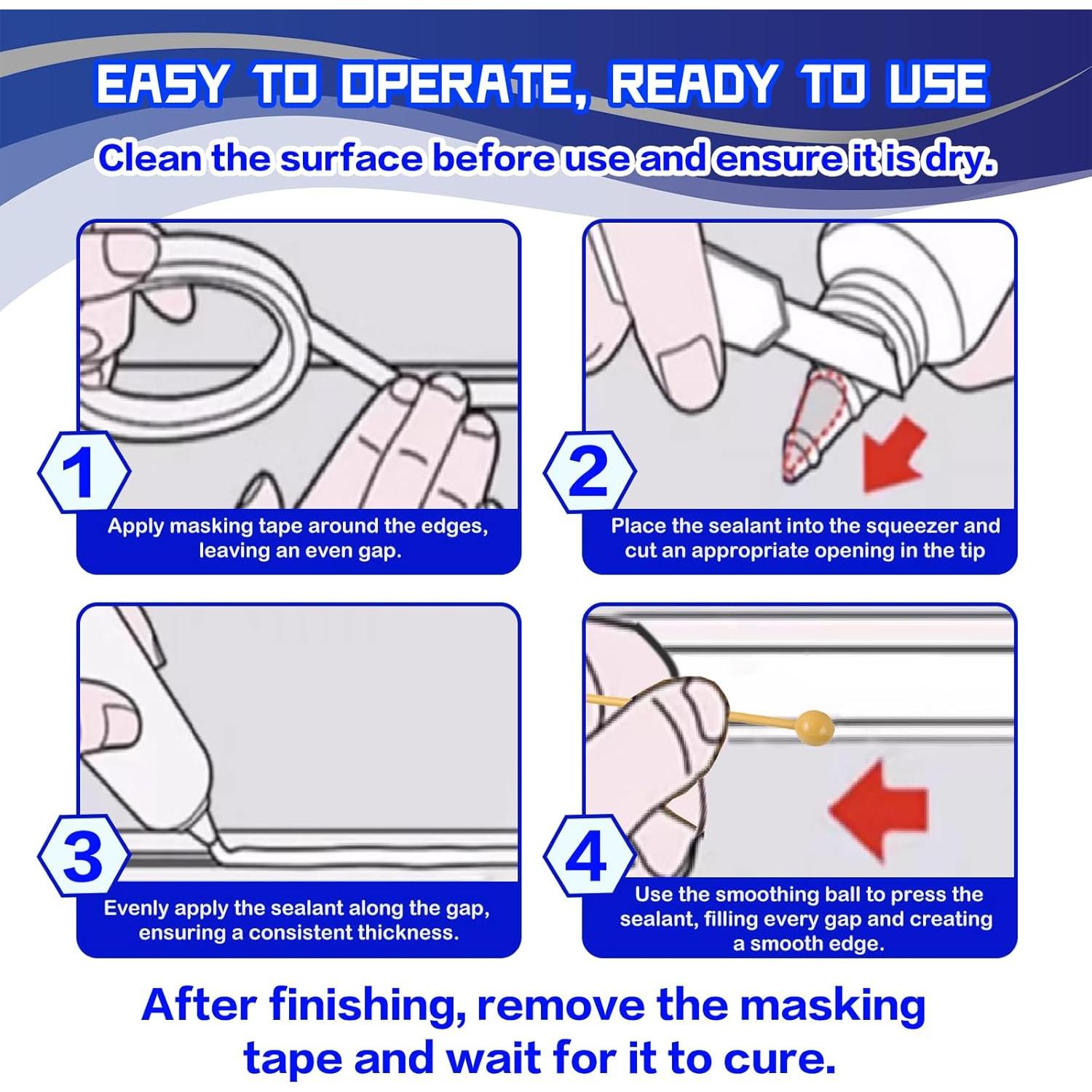 Sellador Adhesivo de Silicona Polixel 50g Impermeable Multiusos