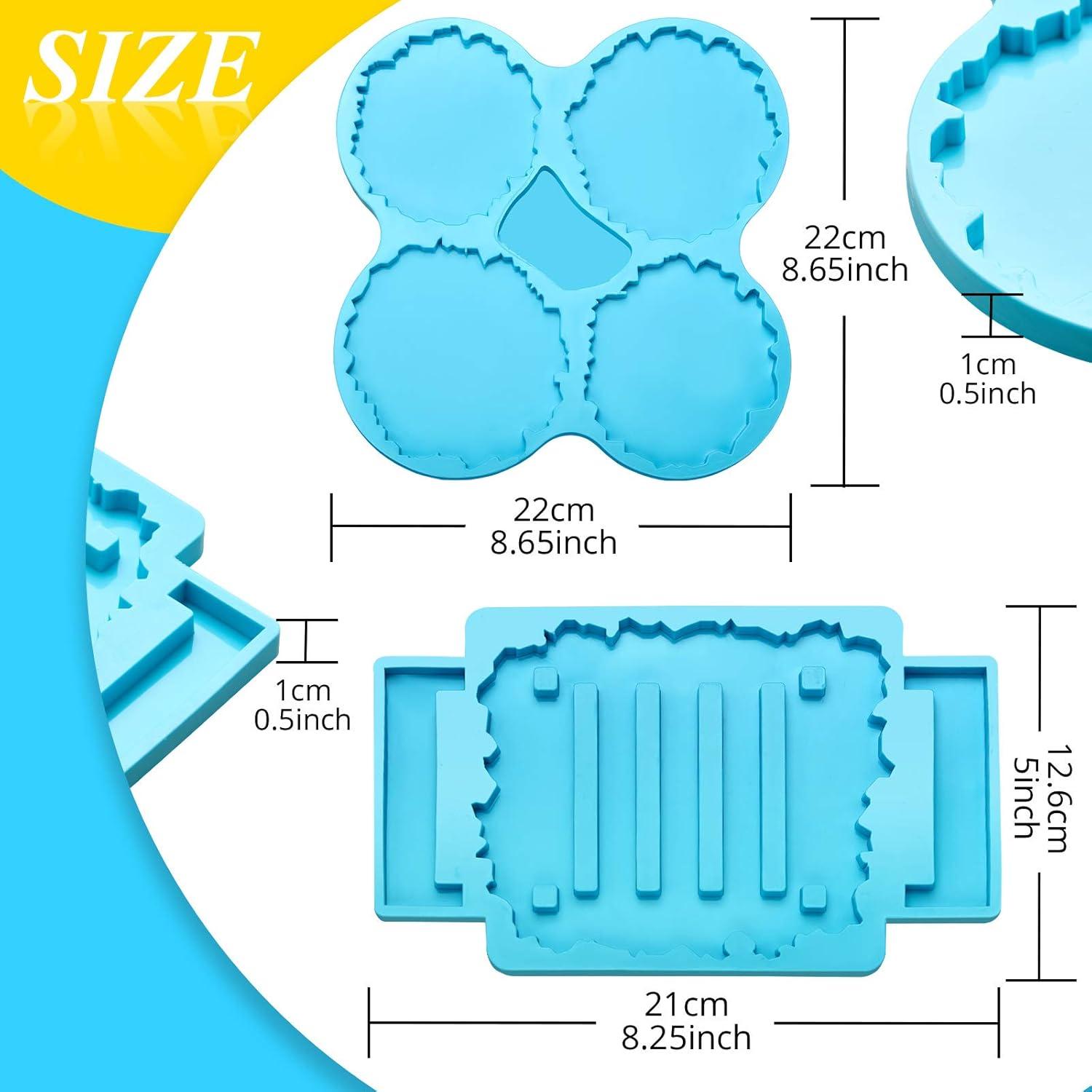 Juego de Moldes de Resina Patelai para Posavasos y Soporte