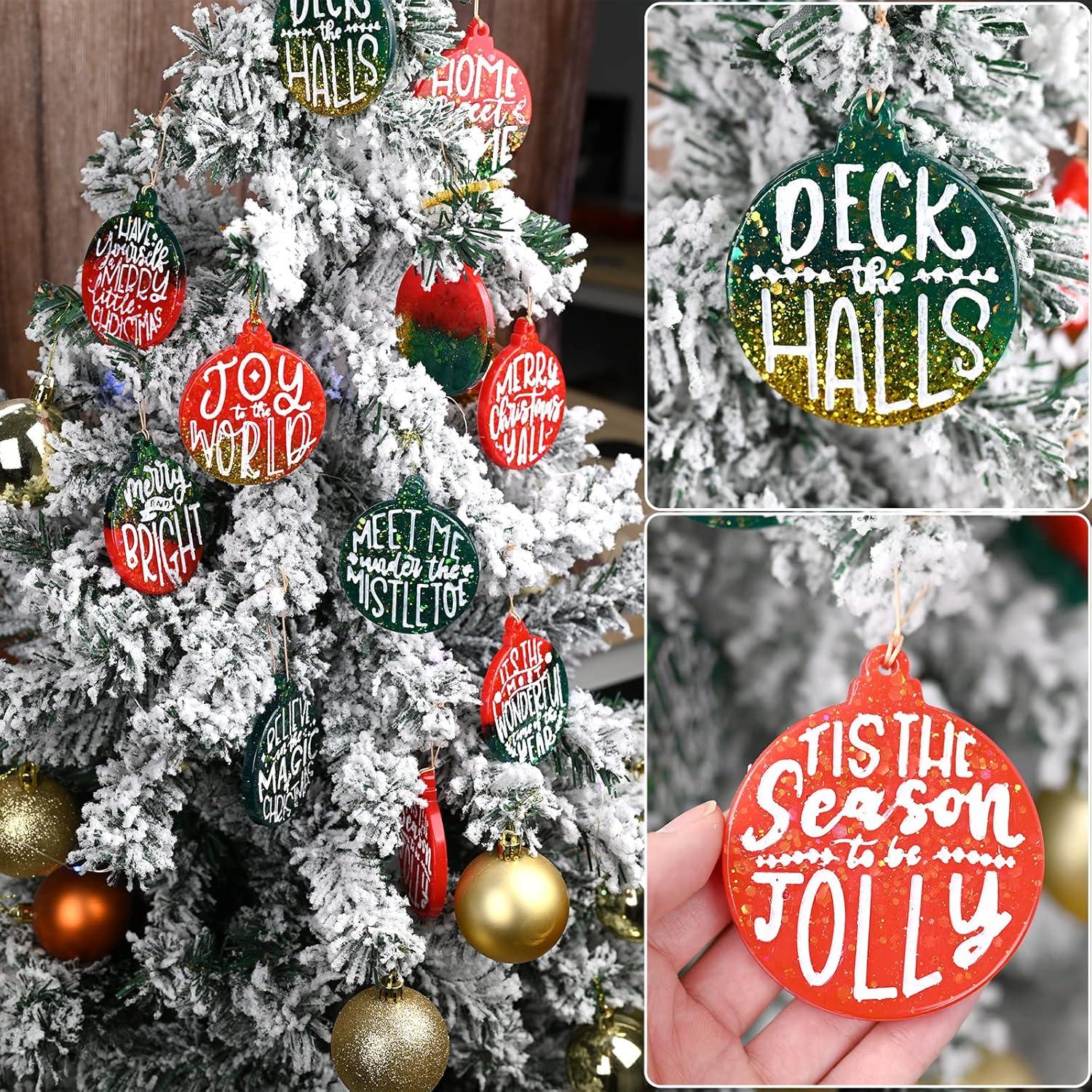 Moldes de Resina de Navidad Sakolla 2 Piezas Redondos 18.4 cm