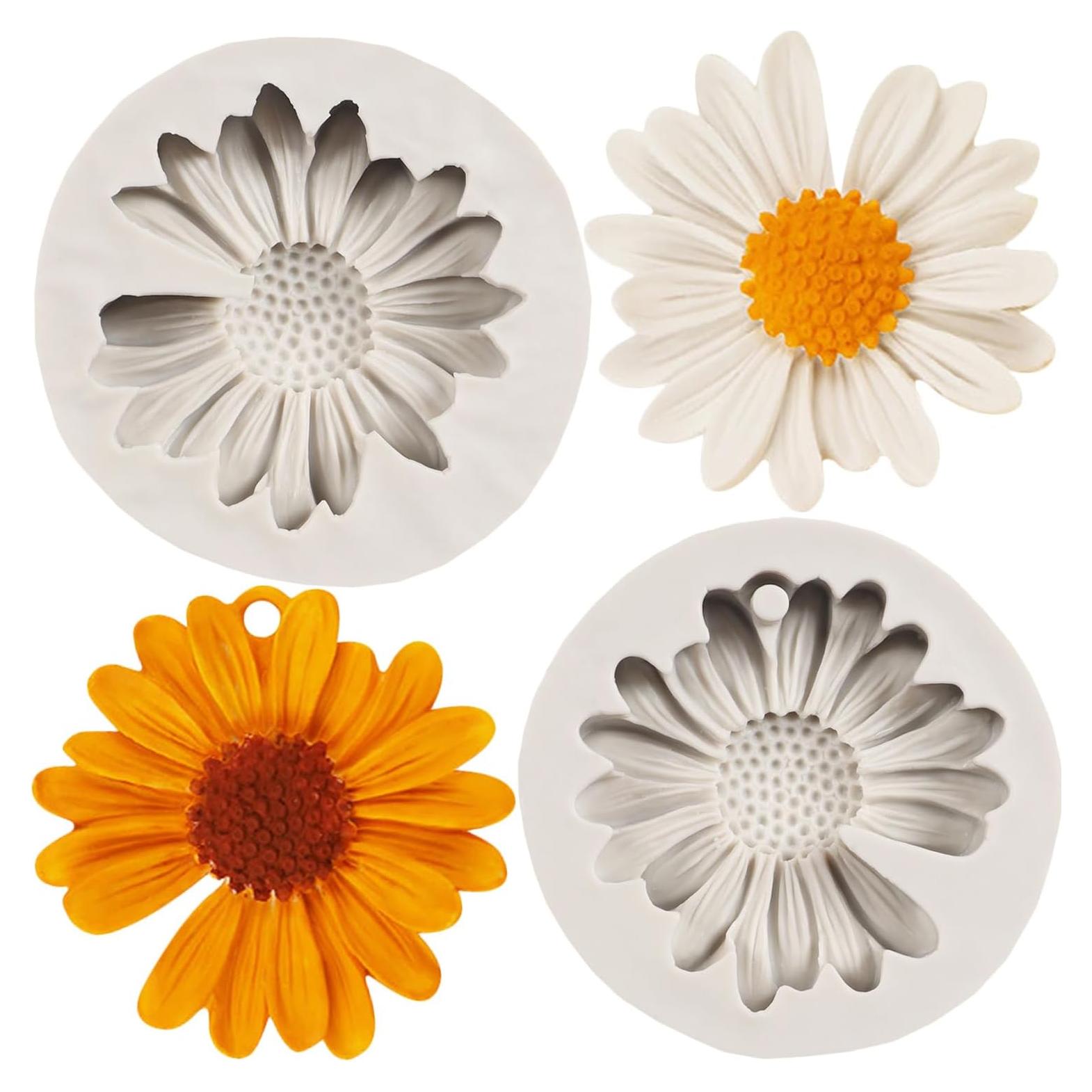 Moldes de Silicona para Fondant FCKEMLDS - Set de 2 Crisantemo