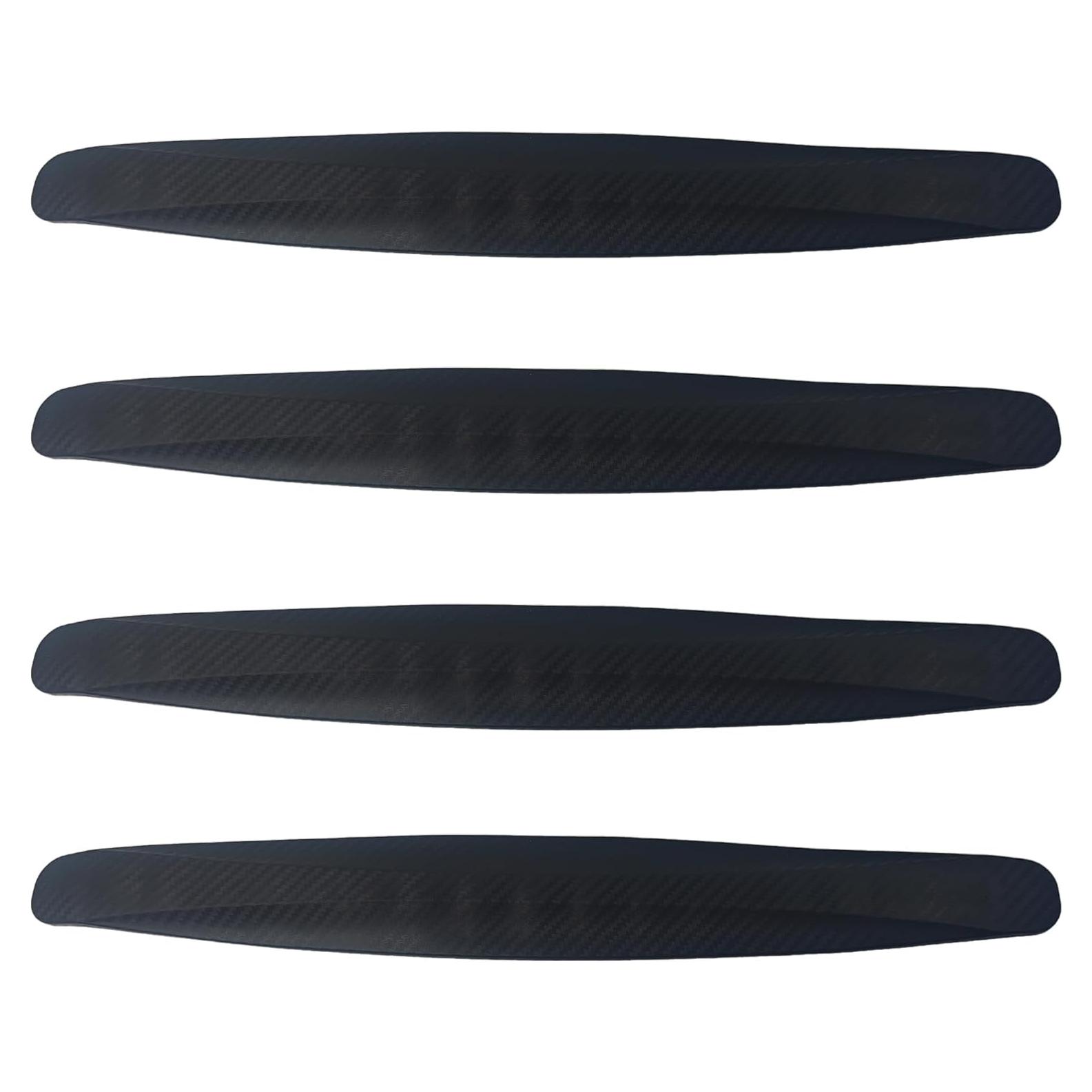4 Tiras de Protección para Parachoques AUXBC, Goma Negra
