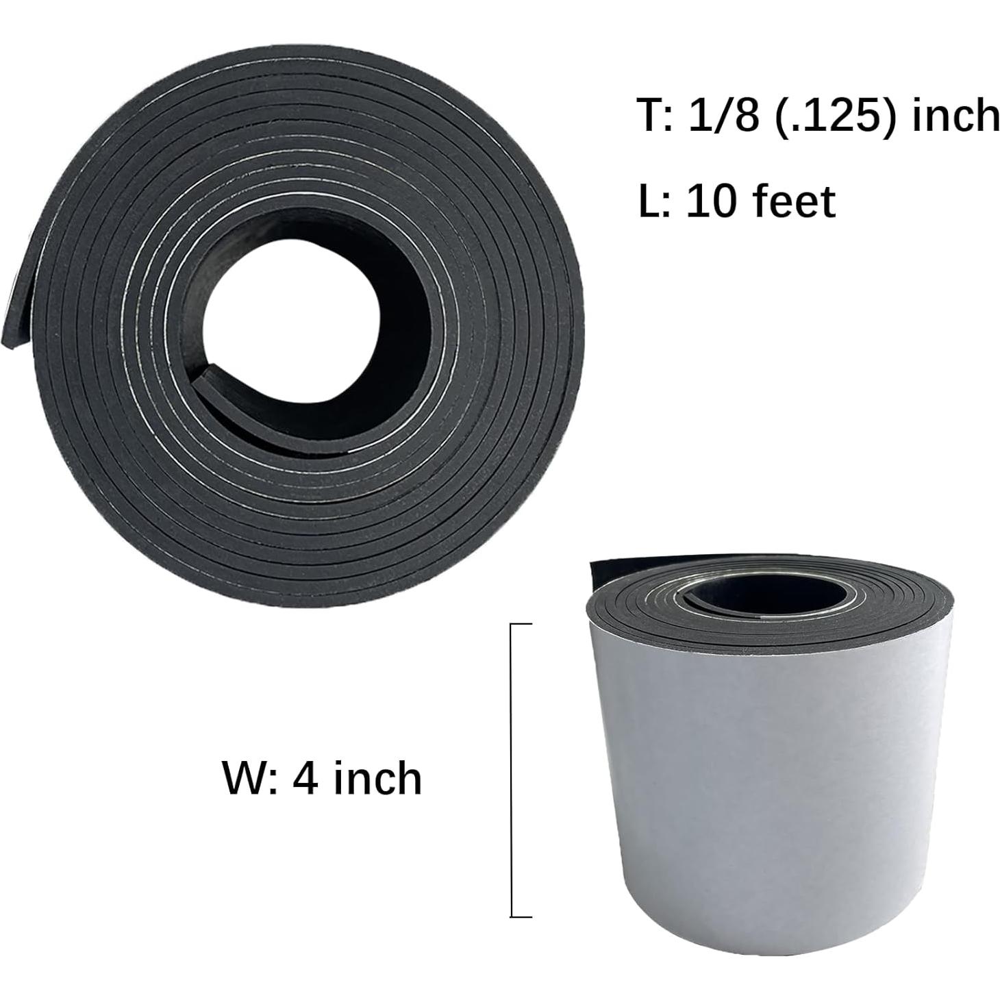 Tiras de goma sólida autoadhesiva Salimhib 4" x 3m x 0.3175cm