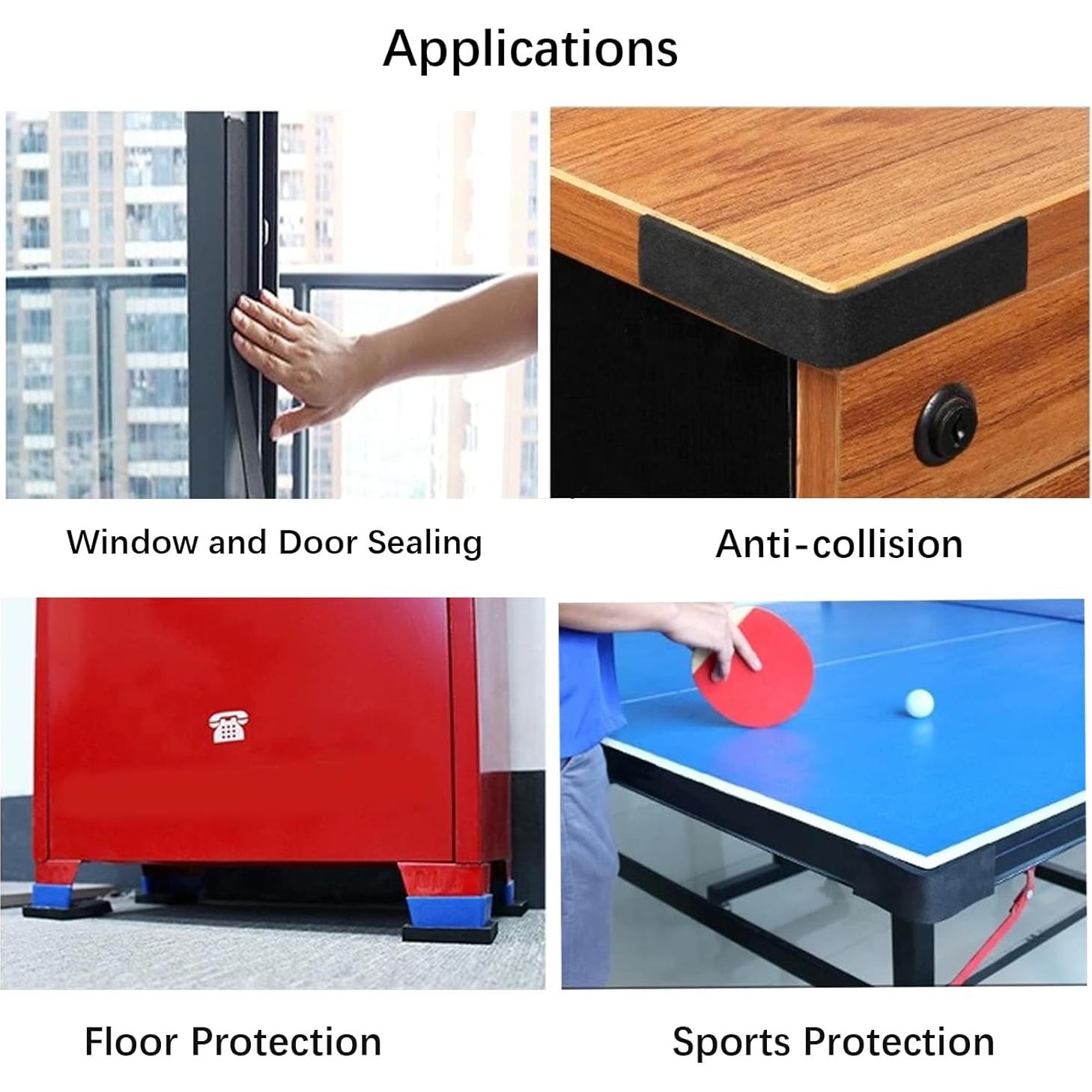 Tiras de goma sólida autoadhesiva Salimhib 4" x 3m x 0.3175cm