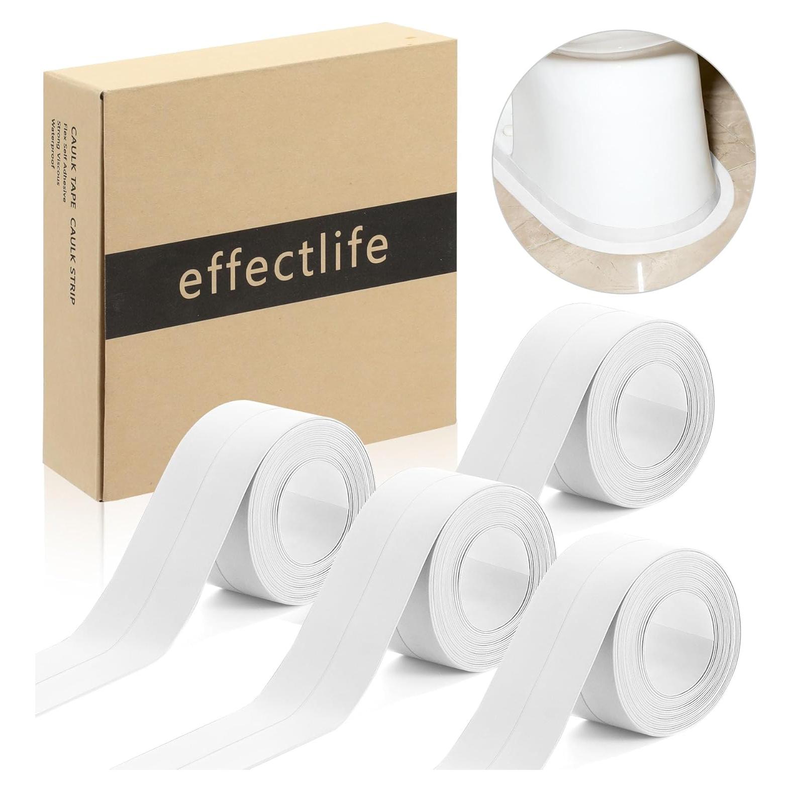 Cinta de Calafateo Autoadhesiva Blanca Effectlife 4 Rollos