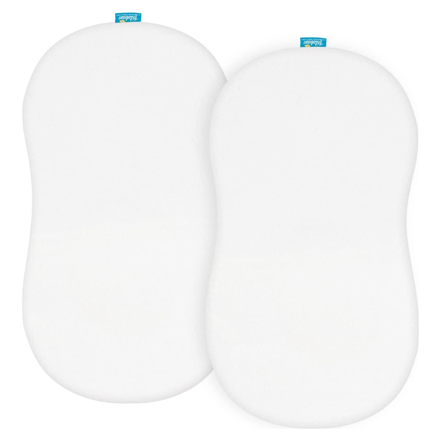 Sábanas de Cuna Biloban 100% Algodón Paquete de 2 Blancas