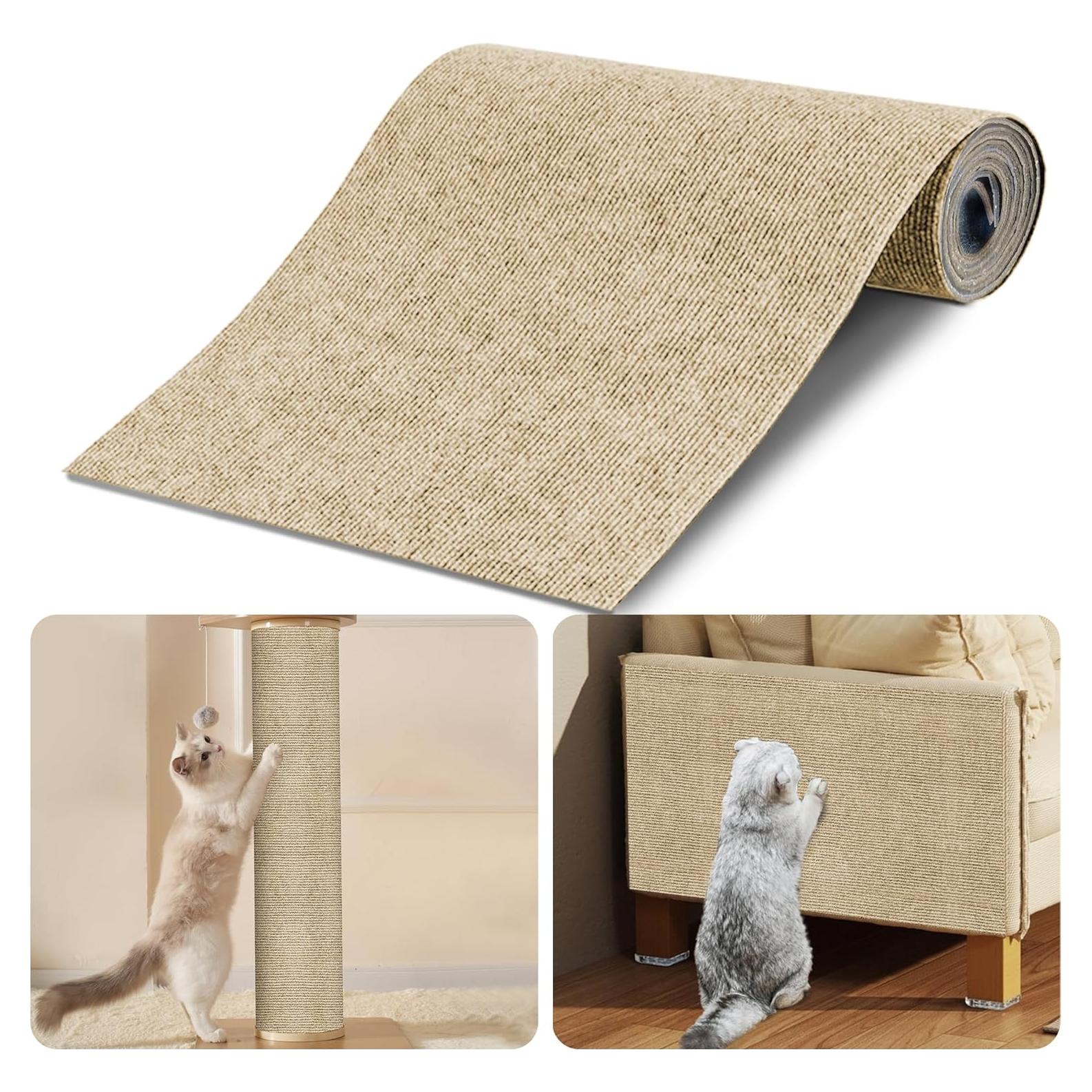 Alfombra Autoadhesiva para Rascado de Gatos Hriiiiya 2Pack 99.8x39.9cm