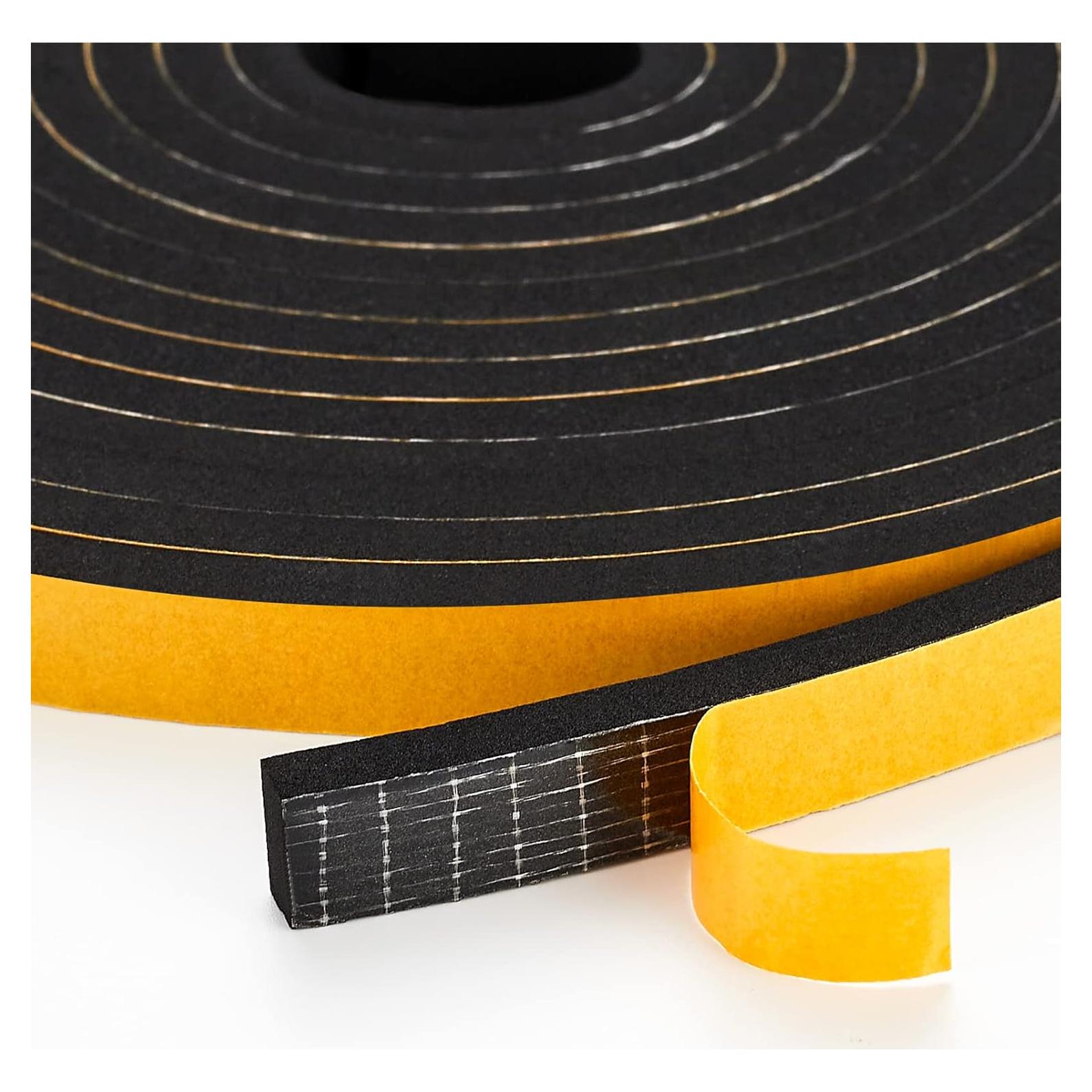 Sellador de Puerta Ravinte 33 Pies Espuma Neopreno Negro