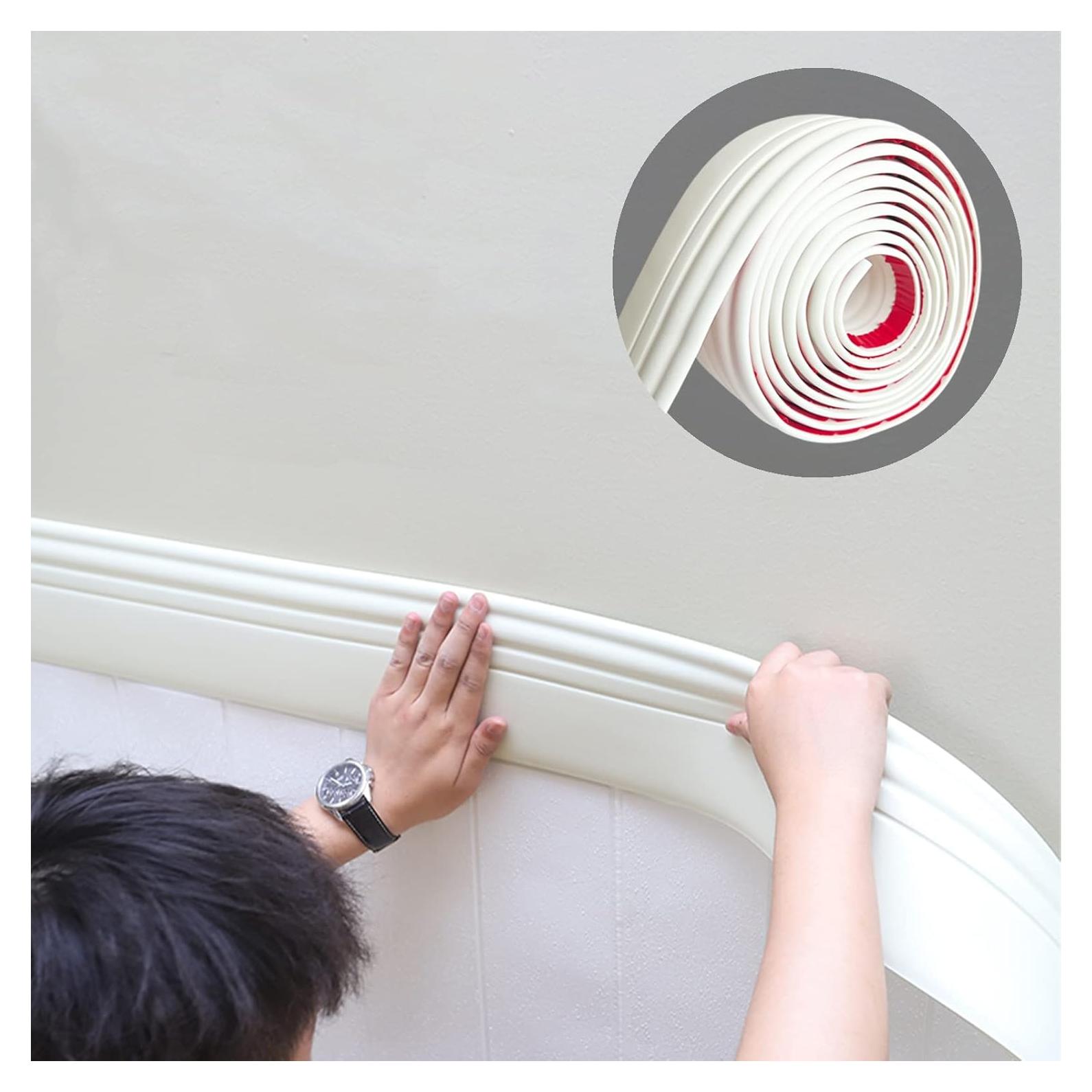 Moldura Autoadhesiva Gaahing Beige 5m x 10cm Impermeable